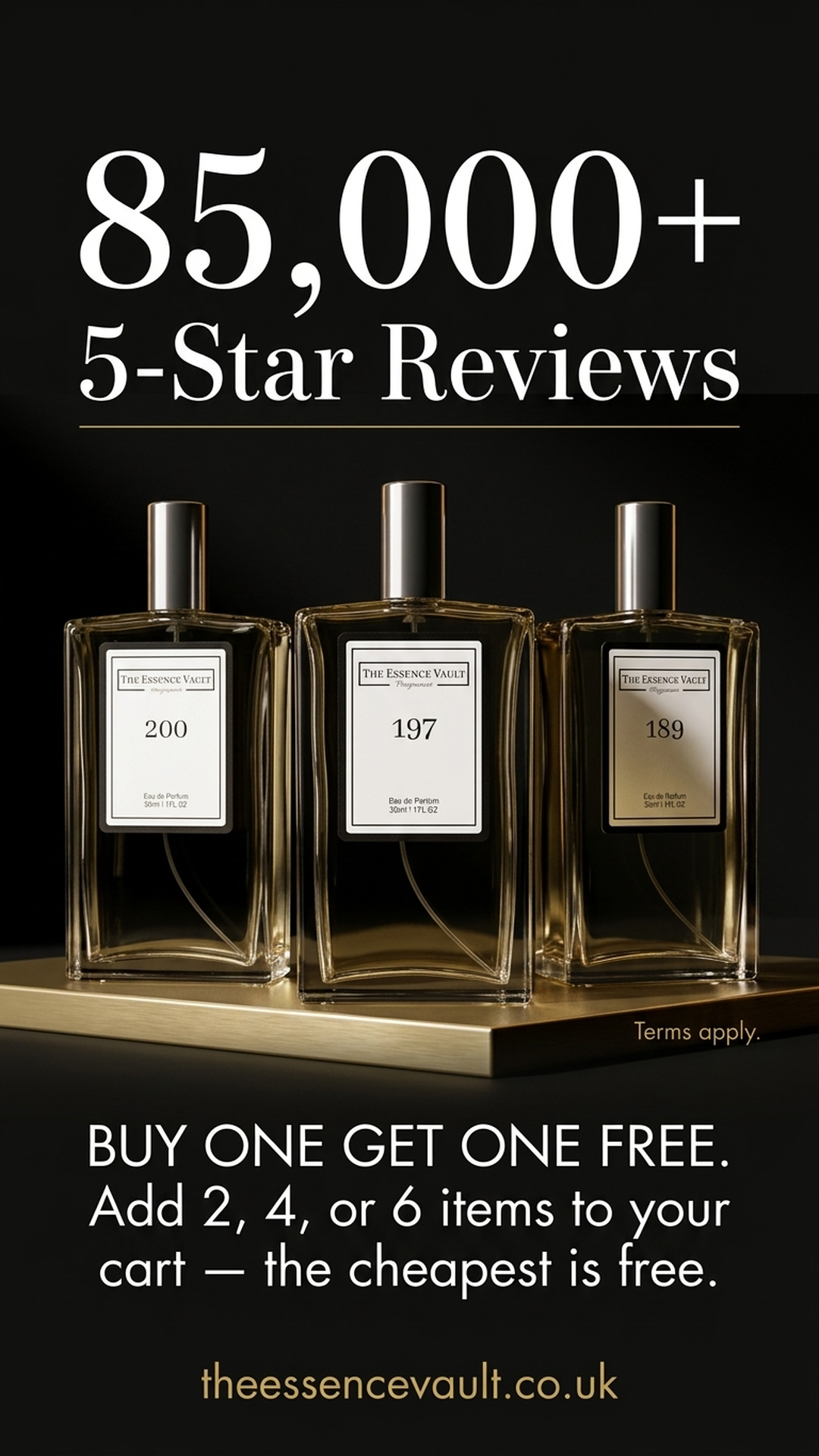 The Essence Vault Facebook ad from Mar 26, 2026