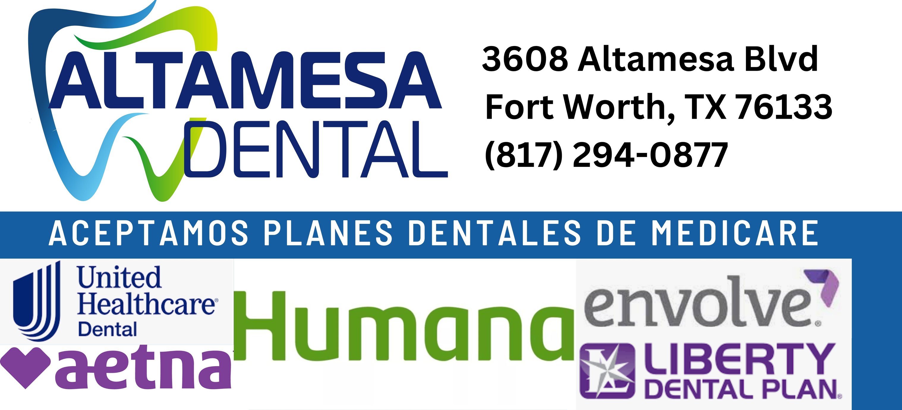 Altamesa Dental - Family Emergency Implants Facebook ad: DENTISTA DE FORT WORTH