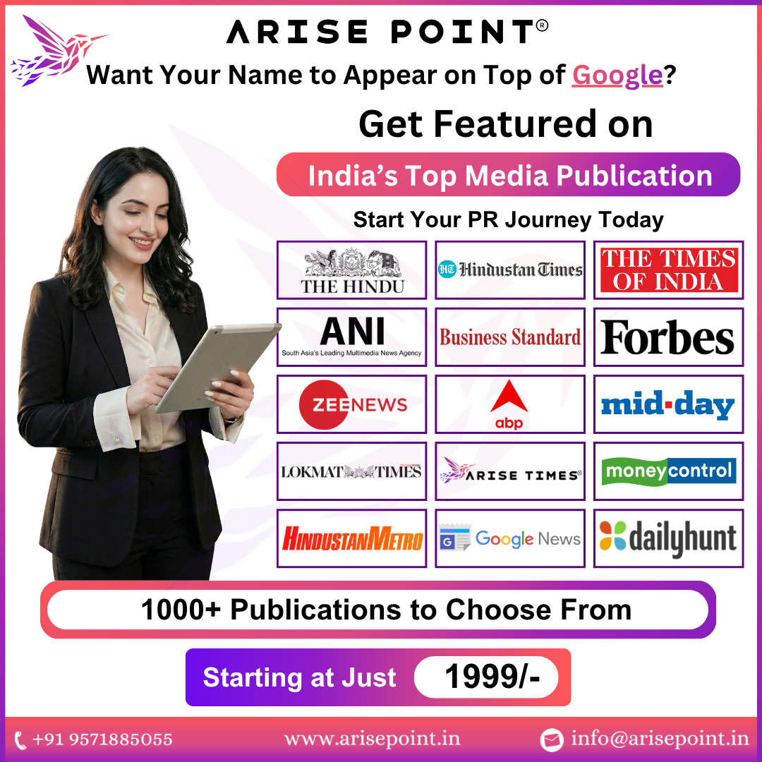 Arise Point Facebook ad: Get Published on Top Indian Media, Starting ₹1999