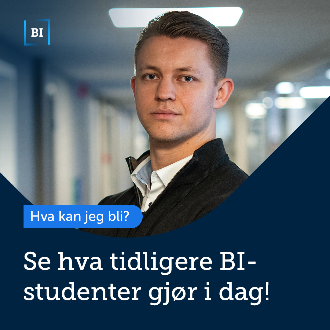 BI Norwegian Business School Facebook ad: Bli inspirert av tidligere studenter