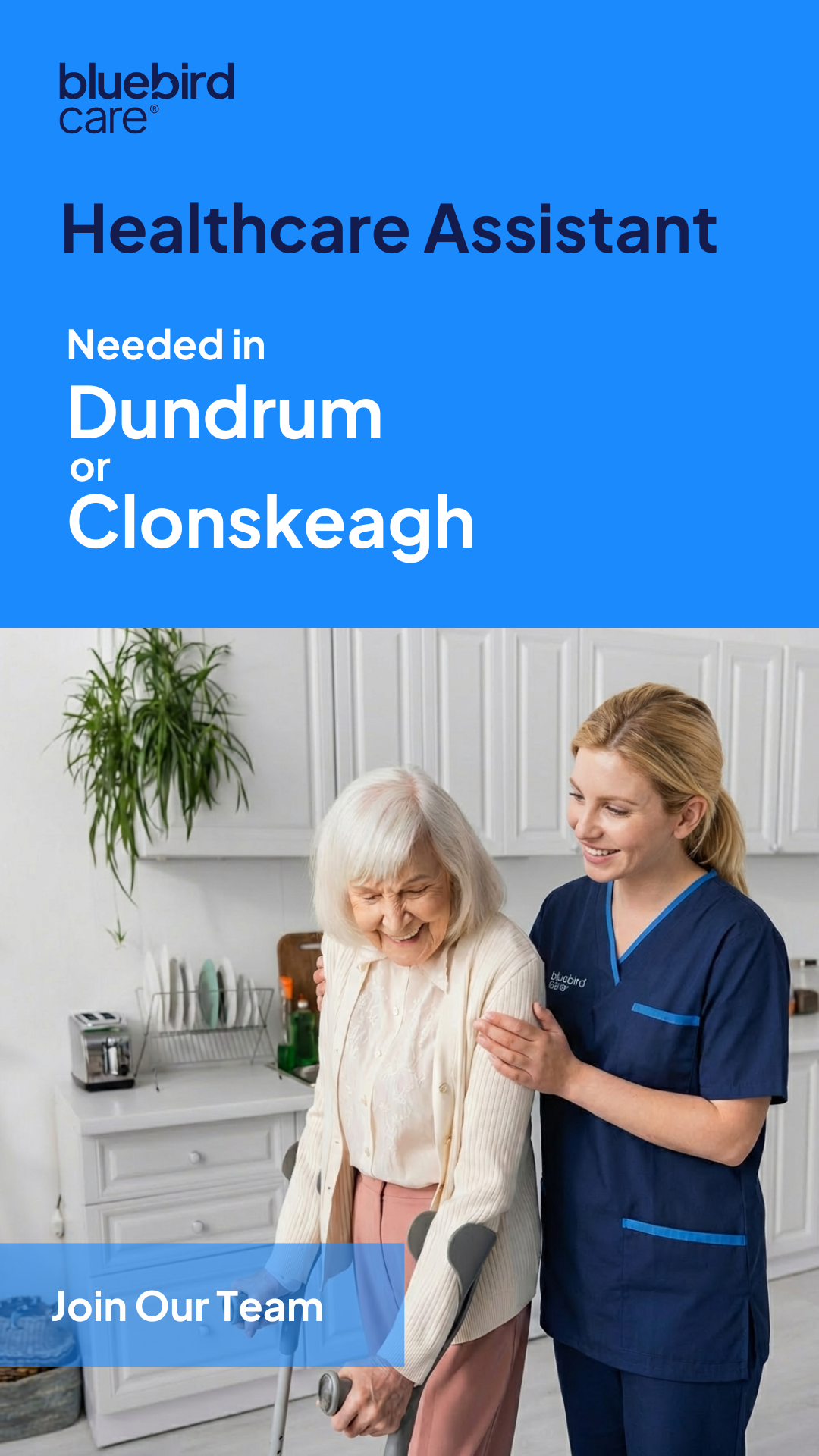 Bluebird Care Dublin South Careers Facebook ad from Feb 19, 2026