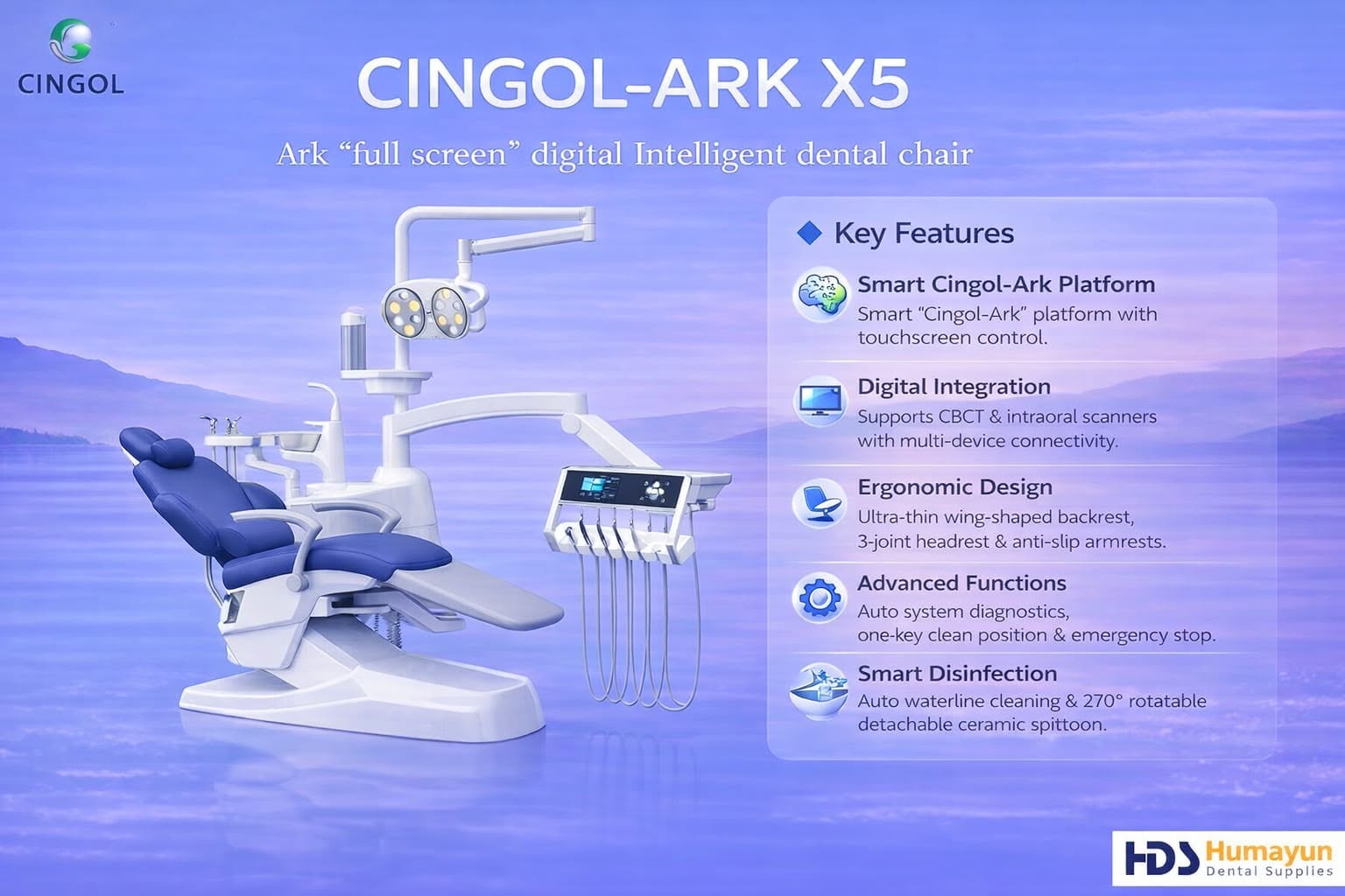 Humayun Dental Supplies Facebook ad: Chat with usCINGOL ARK Smart Dental Unit