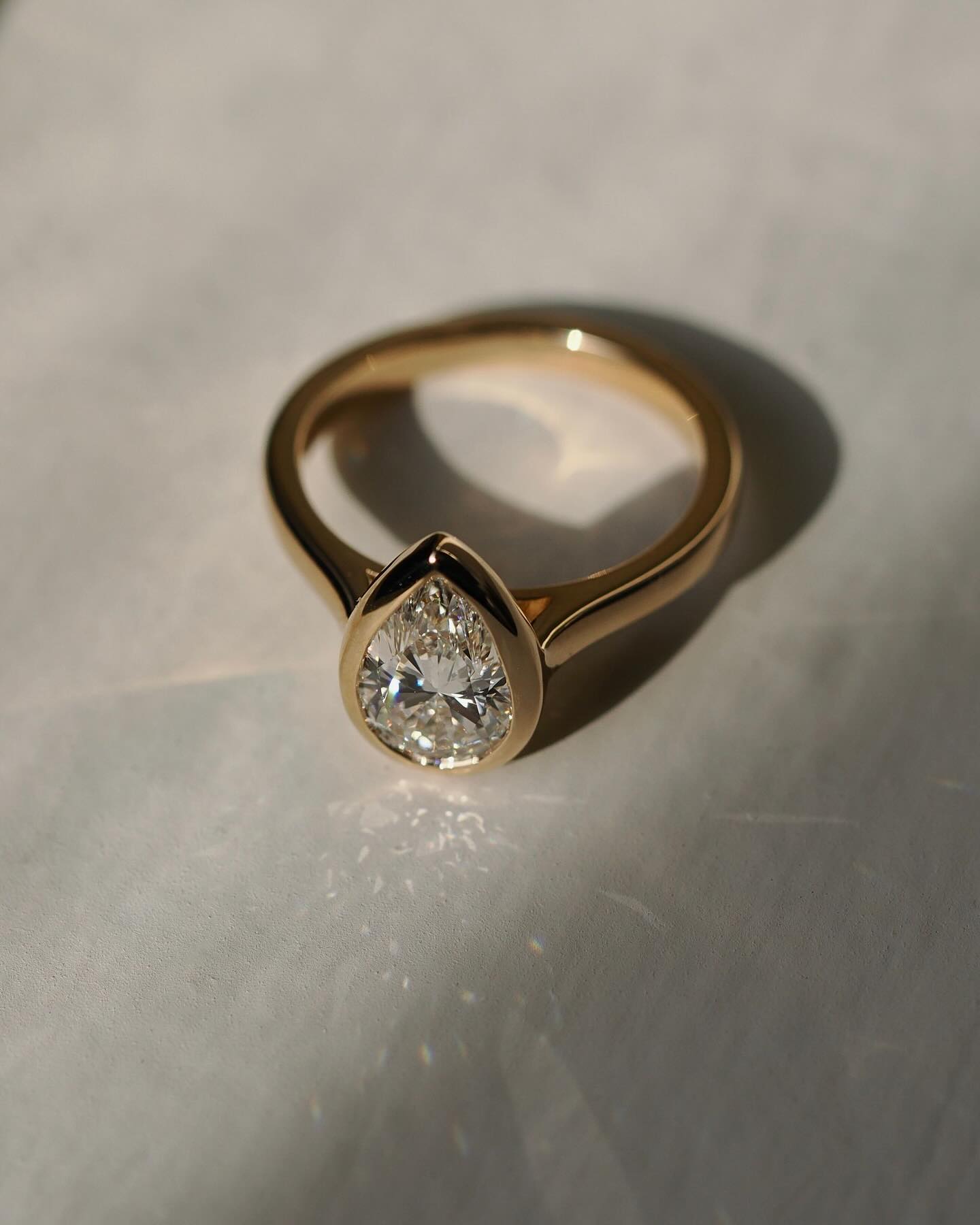 Ethan Lord Jewelers Facebook ad: A perfect pear, you and your ring.
