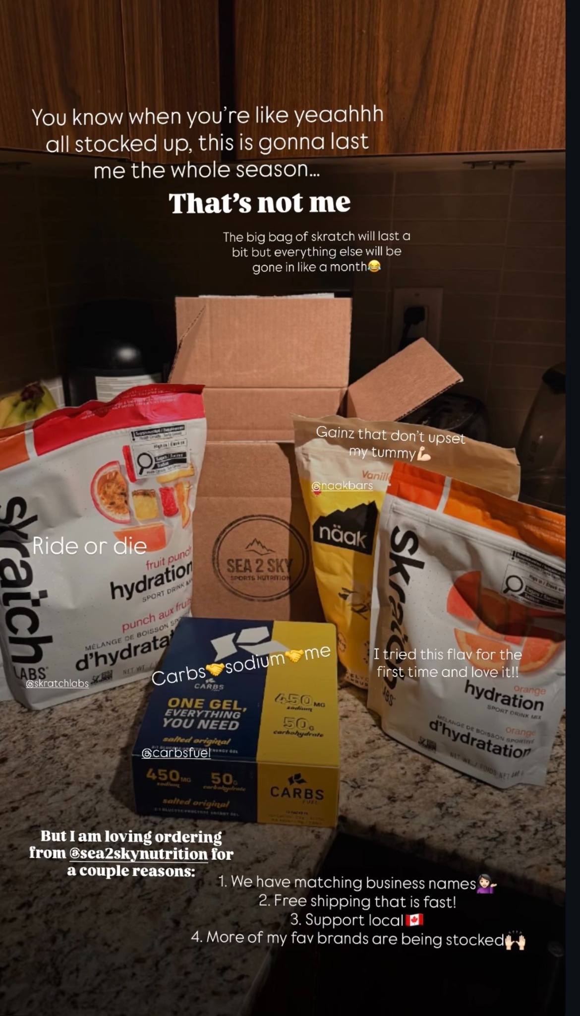 Sea 2 Sky Sports Nutrition Inc. Facebook ad: Free shipping on orders over $98