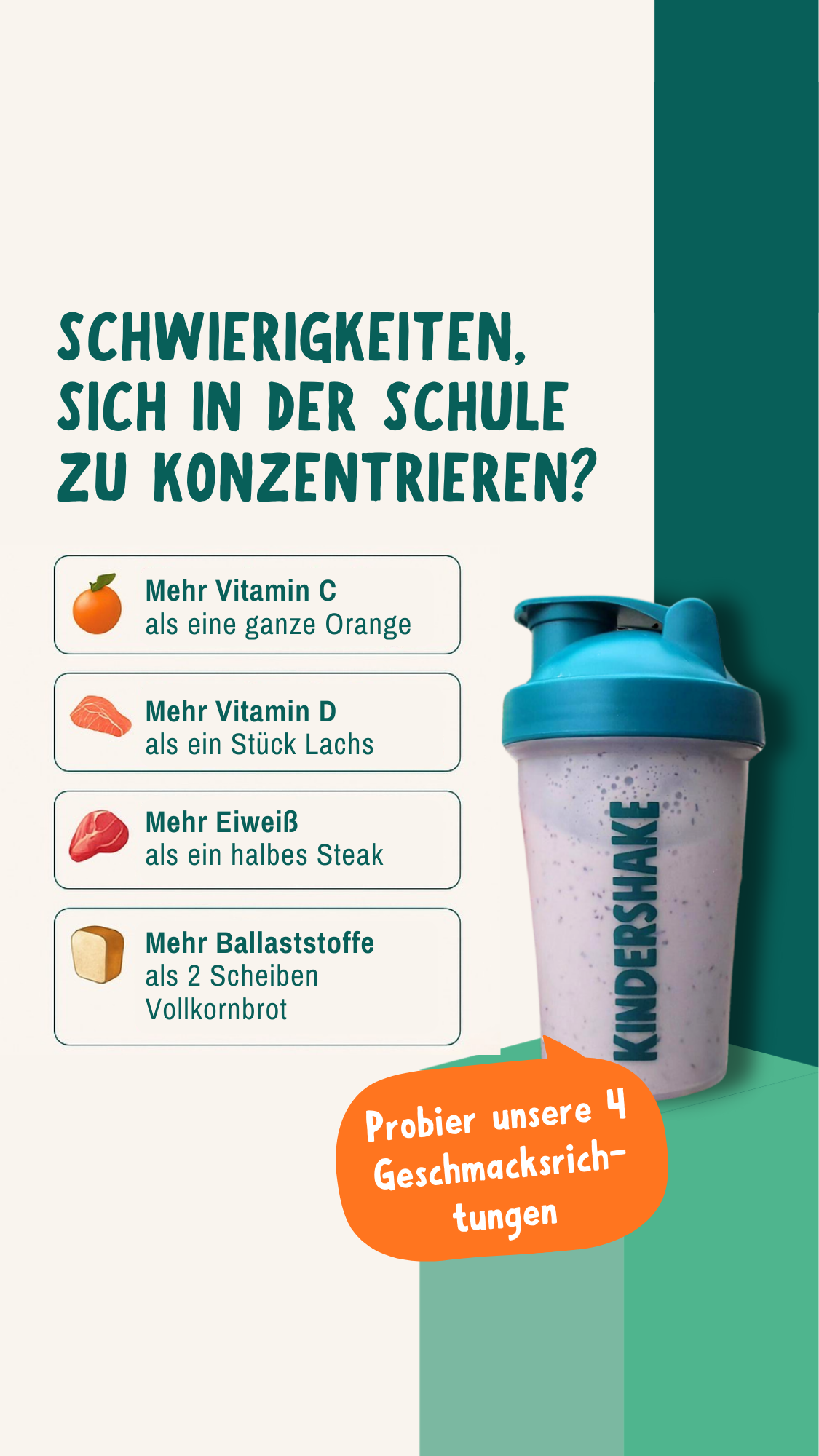 Kindershake Facebook ad
