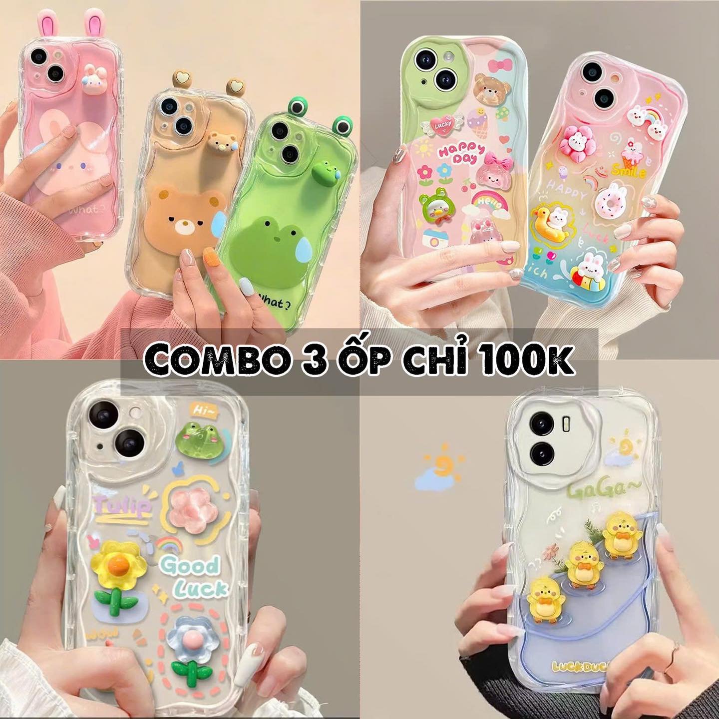 Thế Giới Ốp Lưng Facebook ad: Combo tiết kiệm 3 ốp chỉ với 100k
