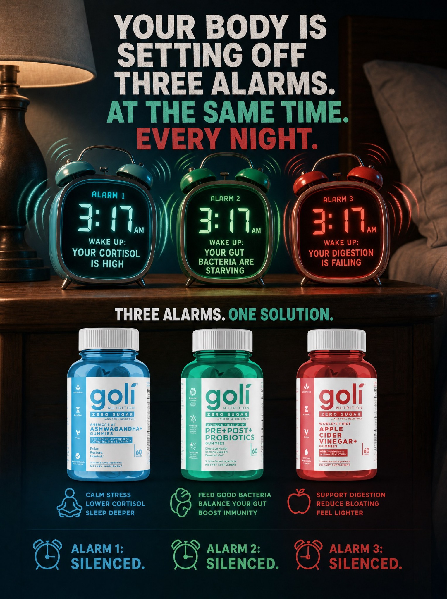 Goli Facebook ad: OVER 60% OFF + 100% FREE Shipping
