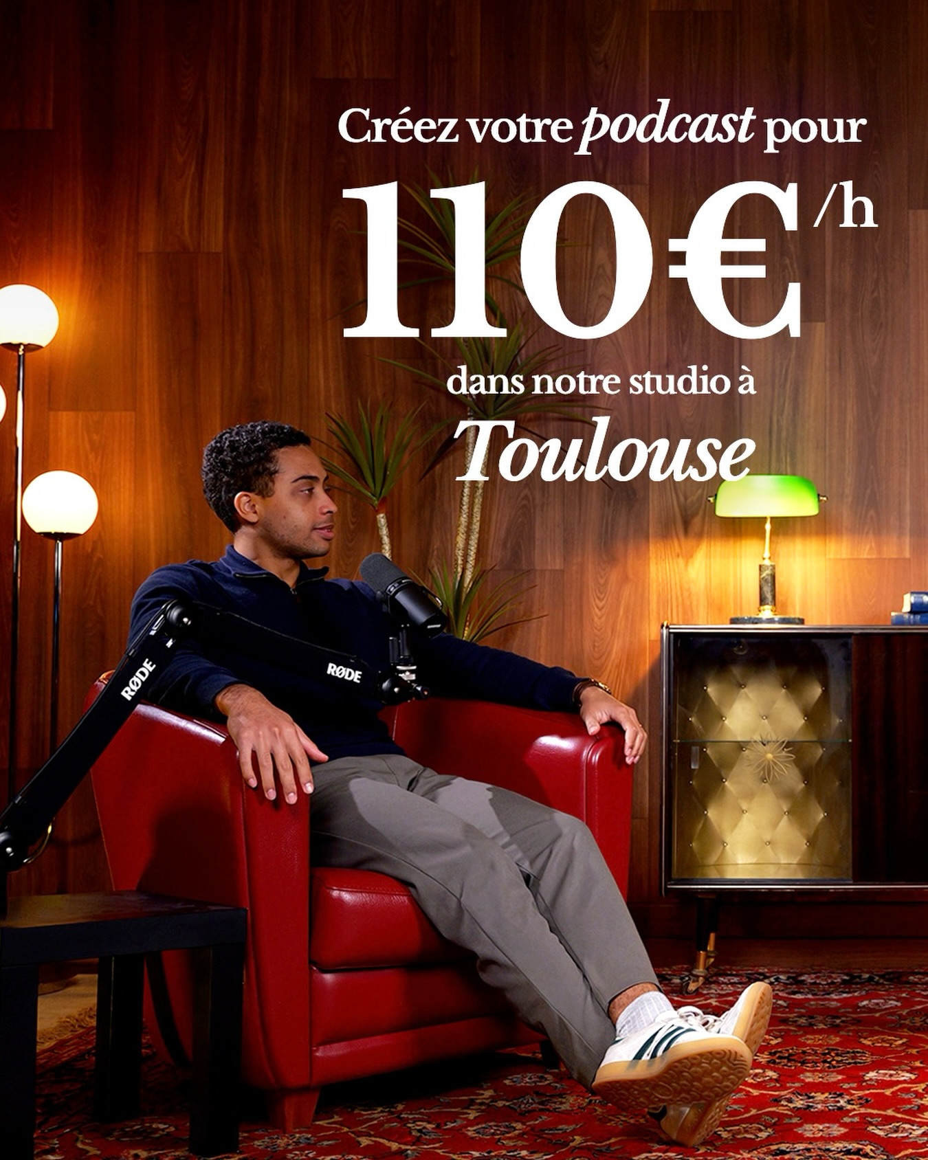 Onefliq Facebook ad: Votre podcast mérite d’être vu et entendu