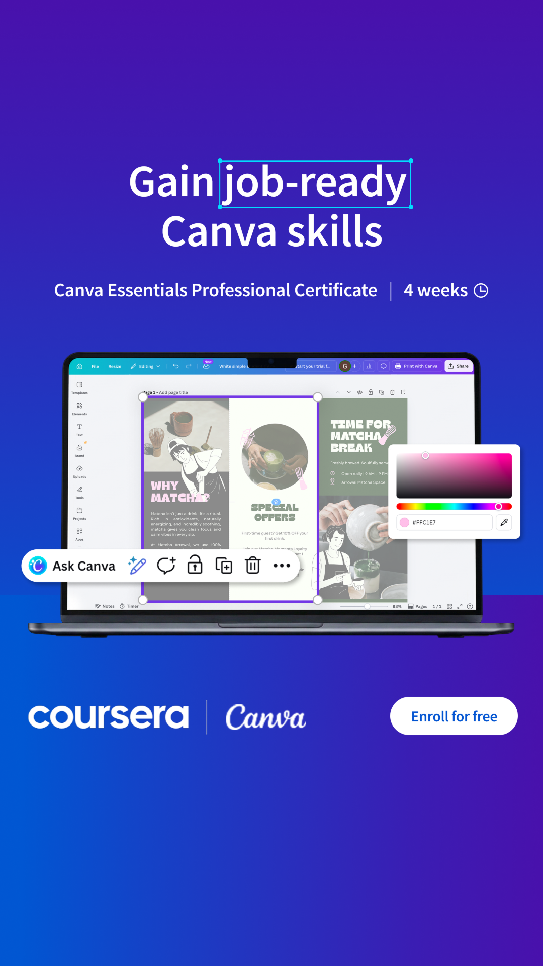 Coursera Facebook ad