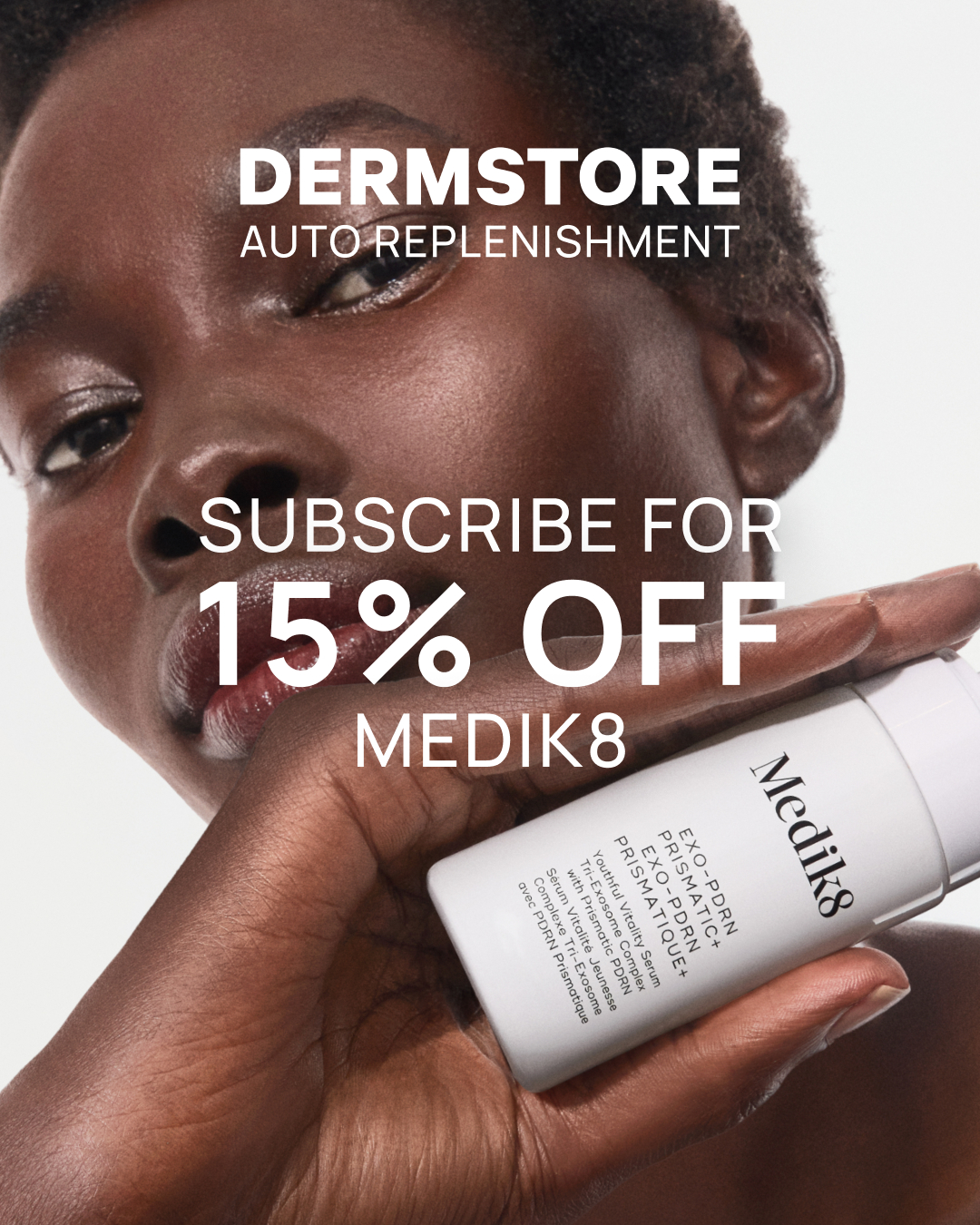 Dermstore Facebook ad: Never Run Out Again