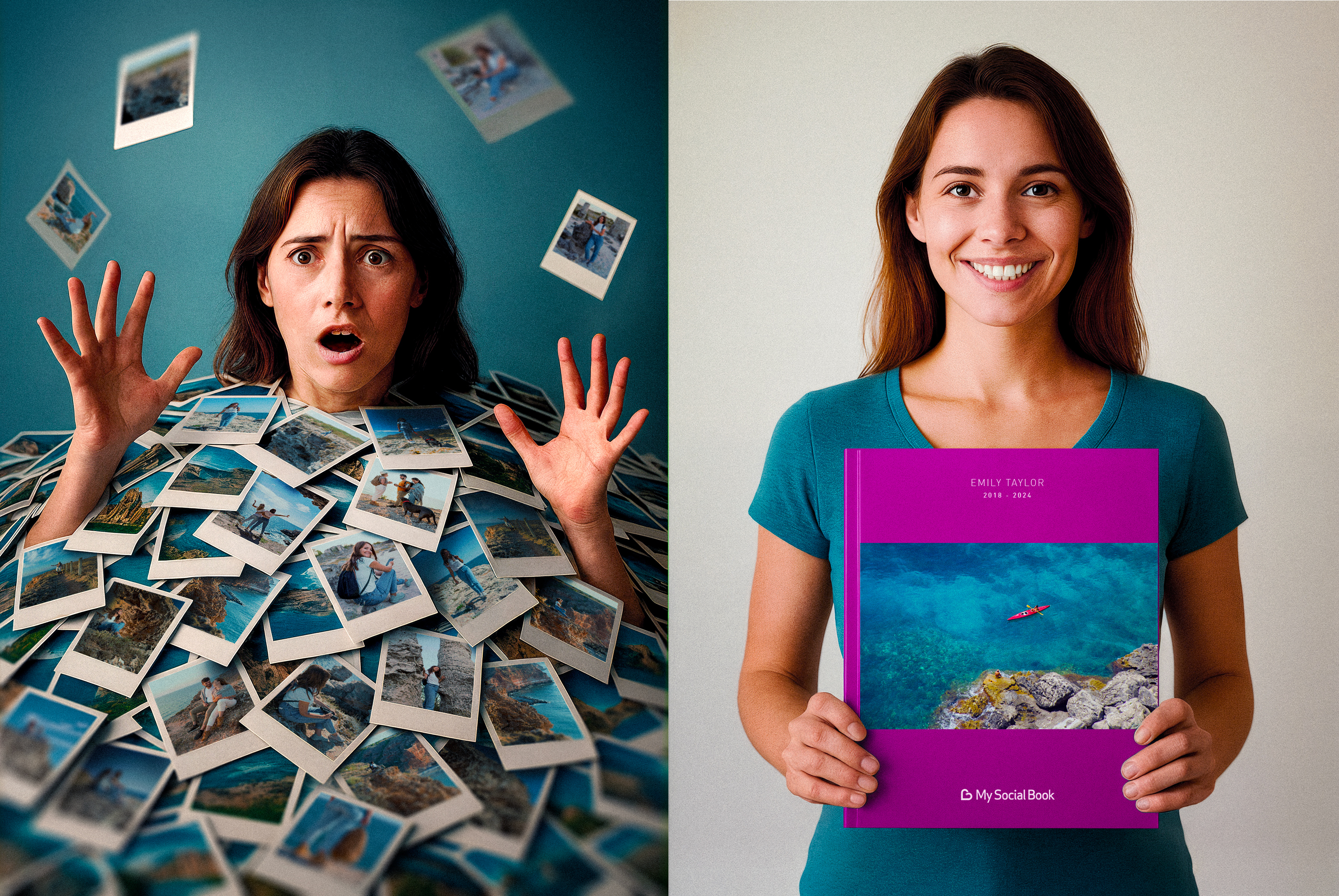 My Social Book Facebook ad: Your next book: 2 minutes flat