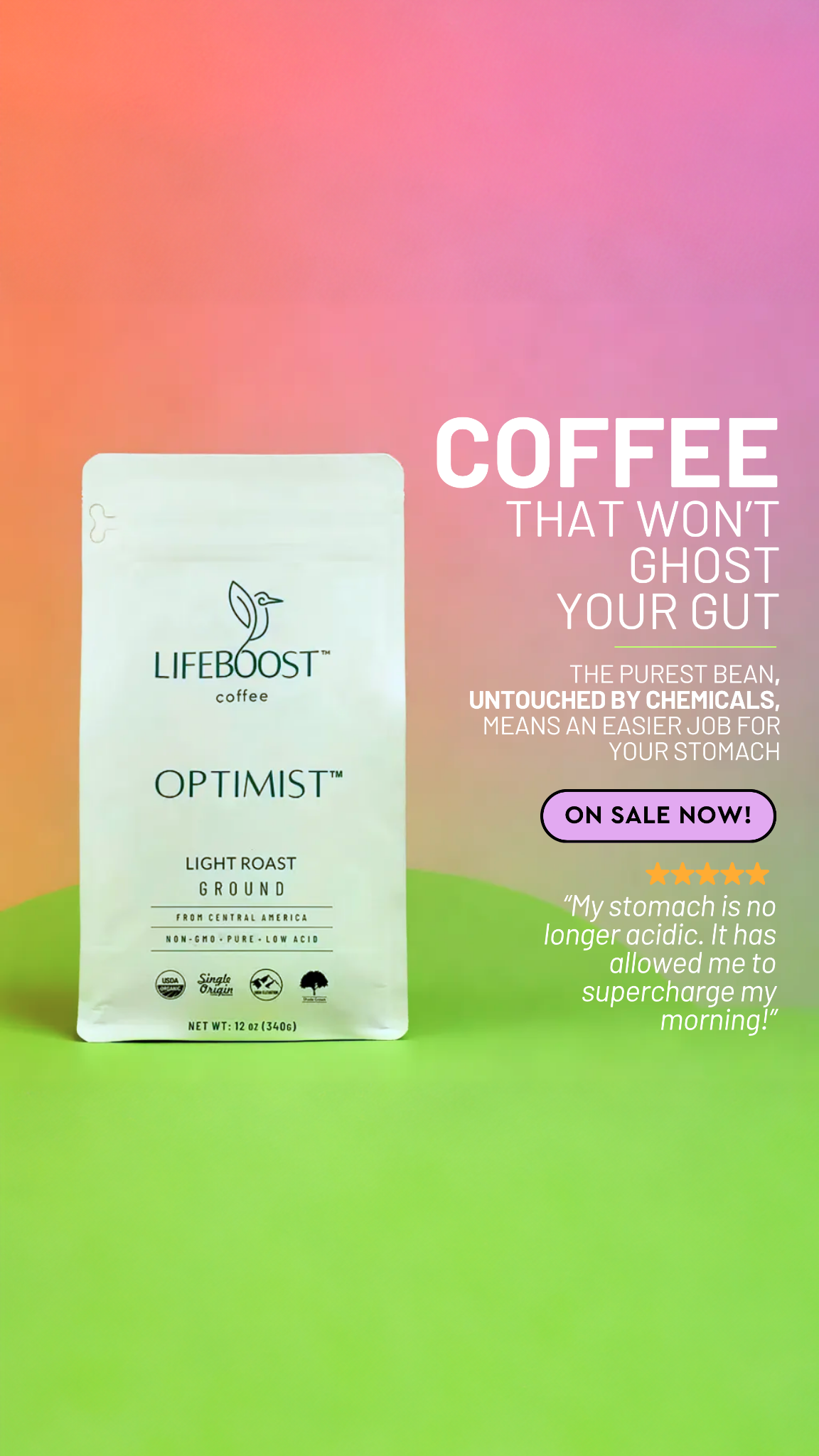 Lifeboost Coffee Facebook ad