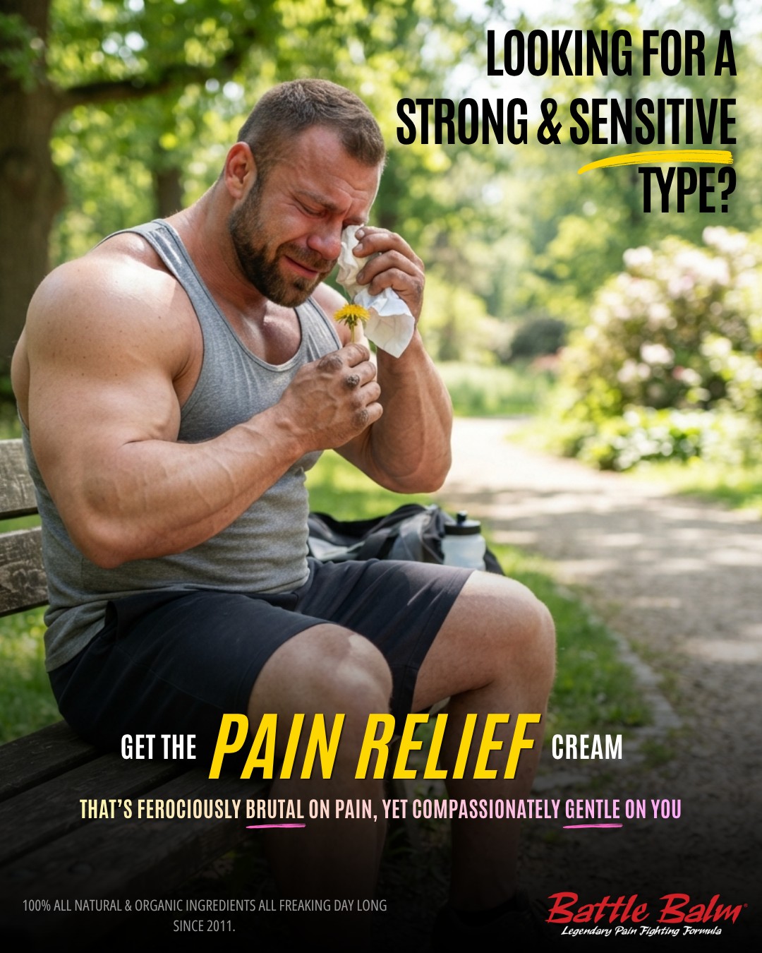 Battle Balm Facebook ad: Battle Balm - Powerful, All Natural Pain Relief Cream That…
