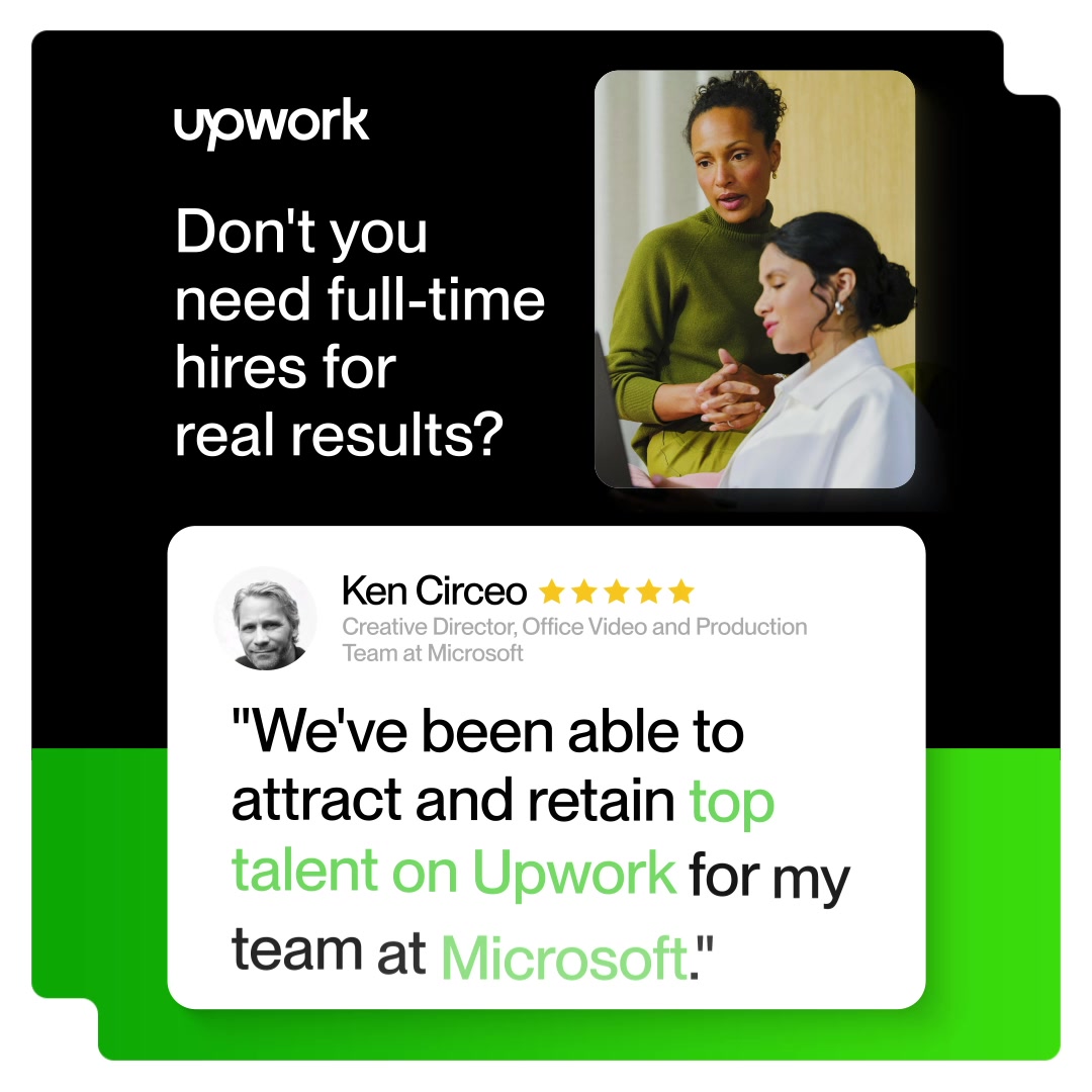 Upwork Facebook ad from Sep 1, 2026