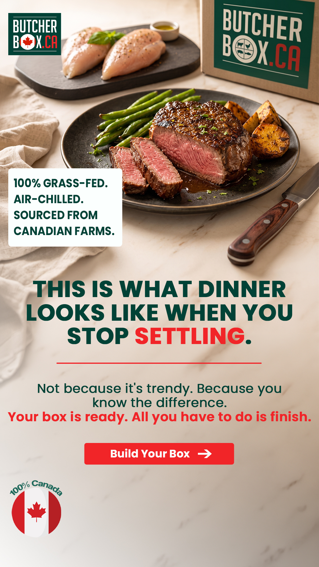Butcher Box Facebook ad