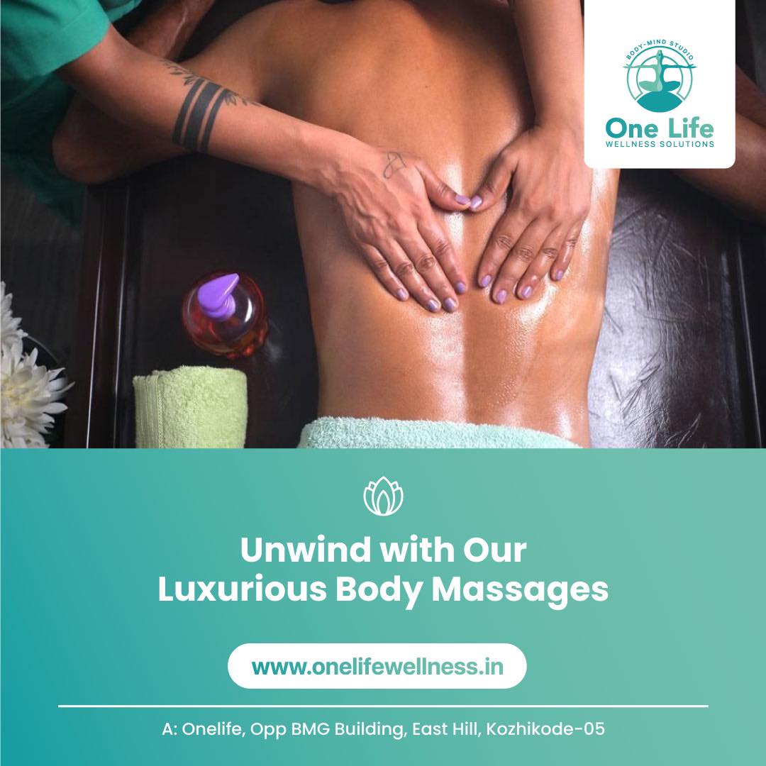 One Life Wellness Solutions Facebook ad: Unwind with Our Luxurious Body Massage