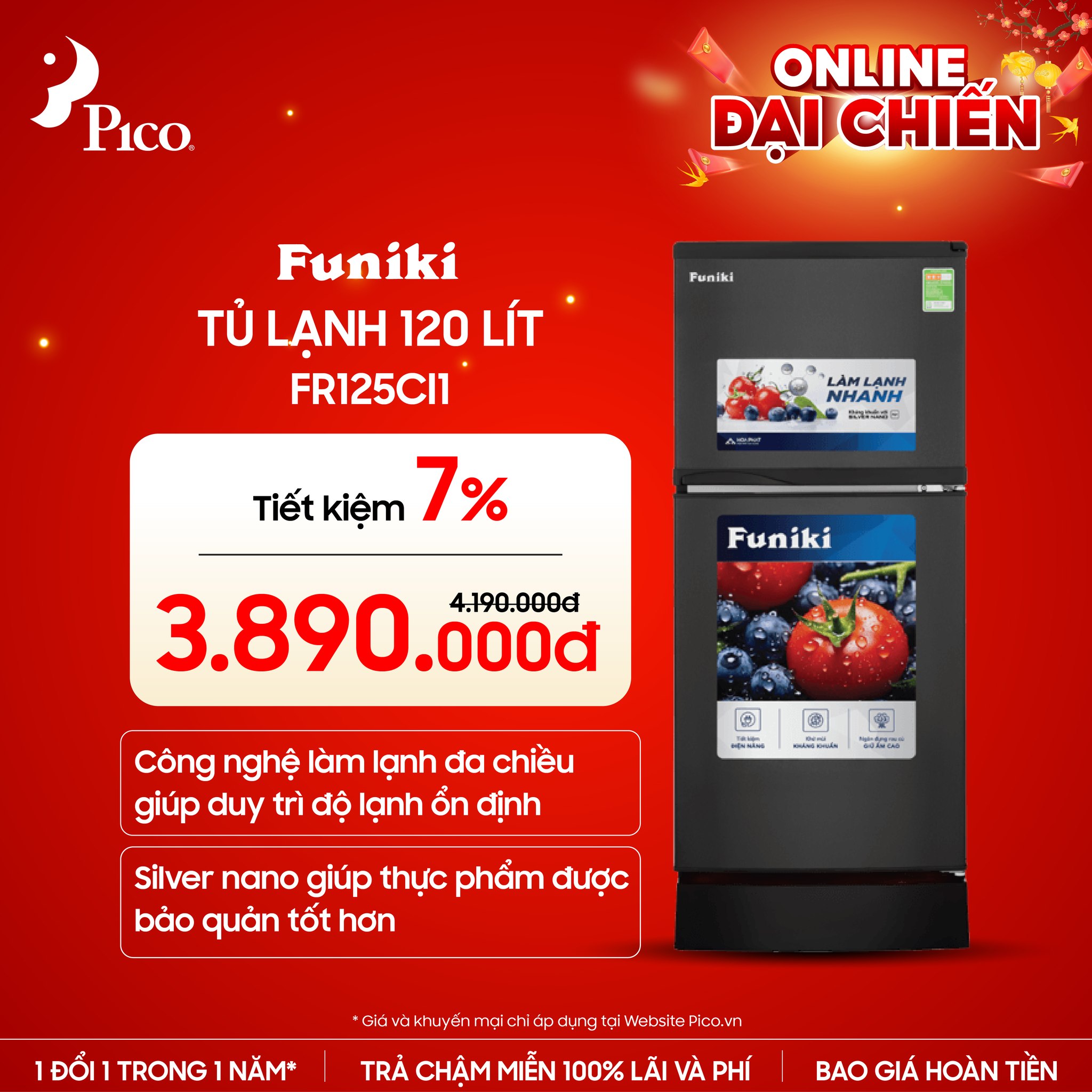 Điện máy Pico Facebook ad: ĐẠI CHIẾN TỦ LẠNH - TRỮ CẢ THẾ…