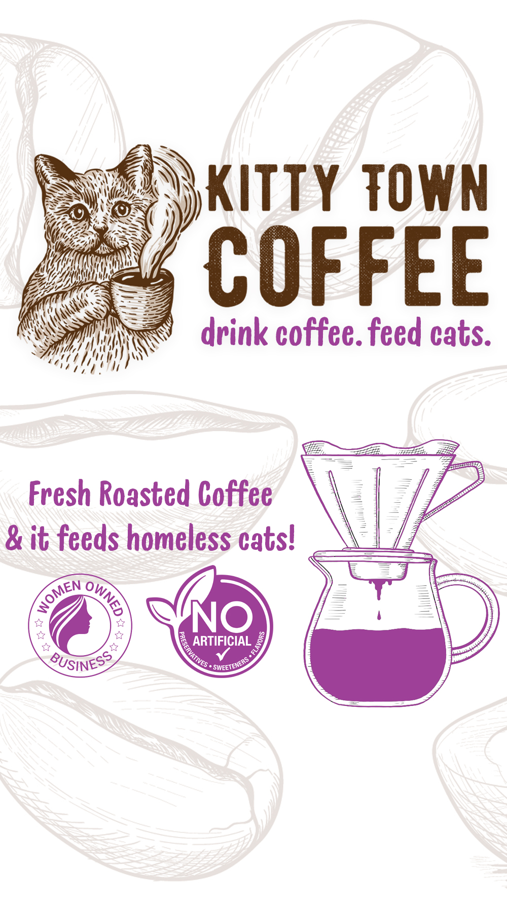 Kitty Town Coffee Facebook ad