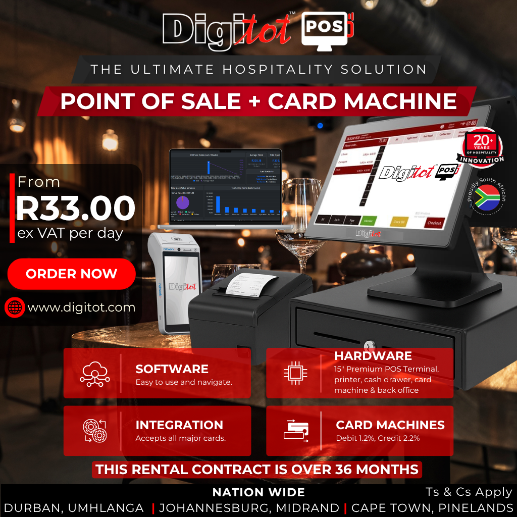 Digitot International Facebook ad: POS rental per day!