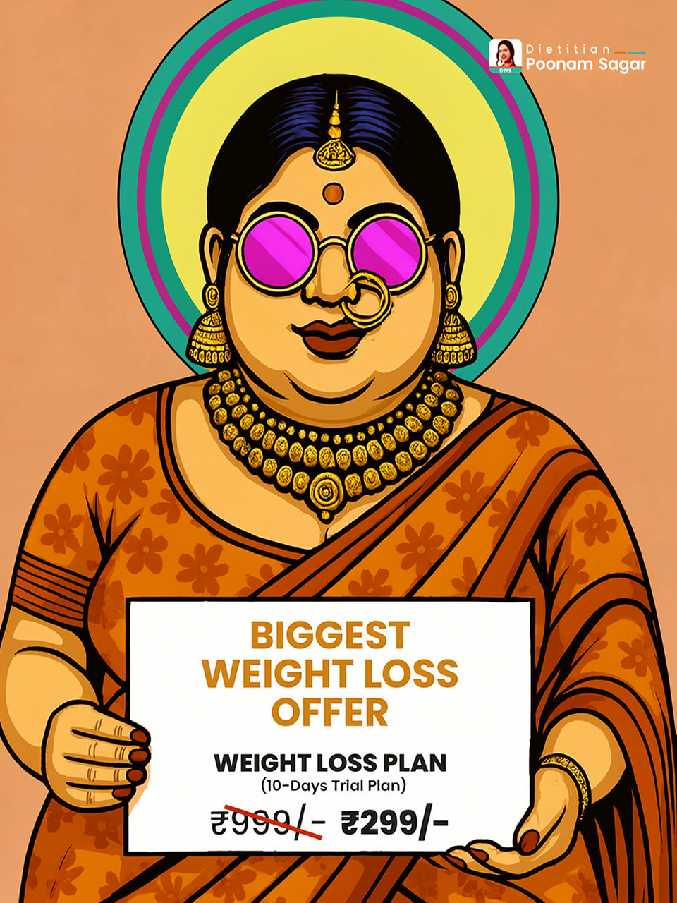 Dt Poonam Sagar Facebook ad: Personalised Weight Loss Diet Plan @ Just ₹299