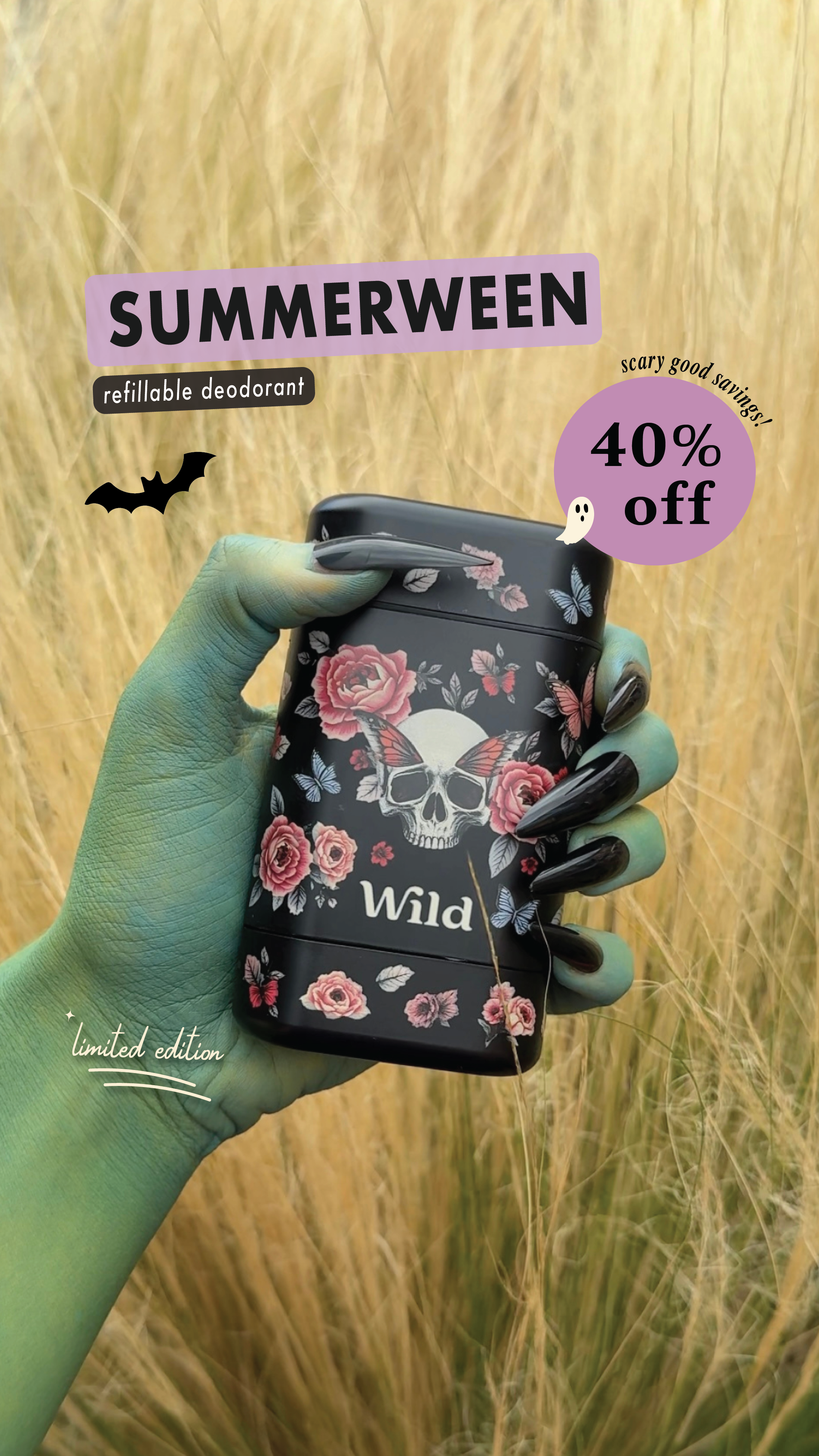 Wild Facebook ad: Get 40% off our Summerween sale!