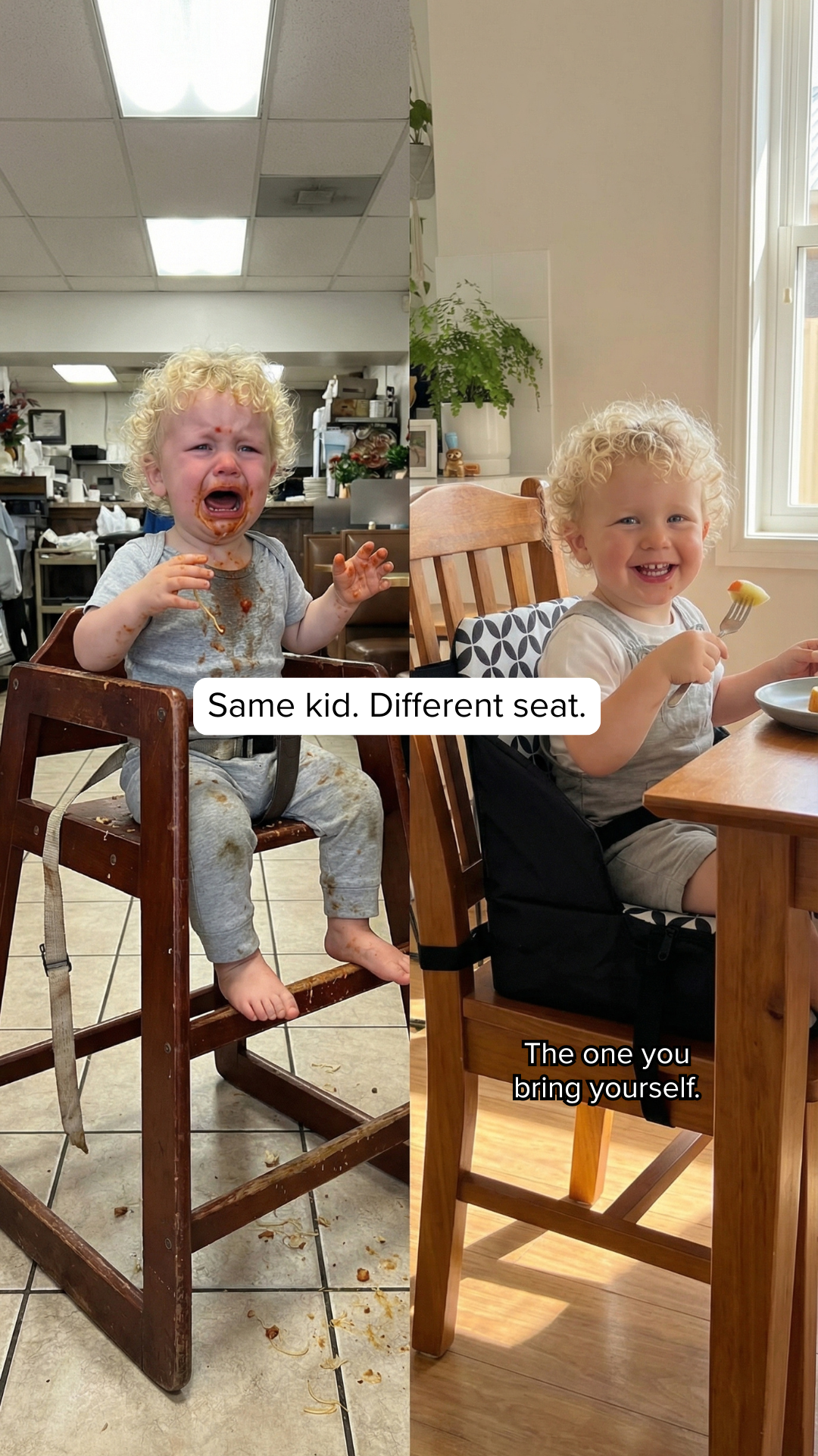 BloomingBabies Facebook ad: The seat you bring yourself.