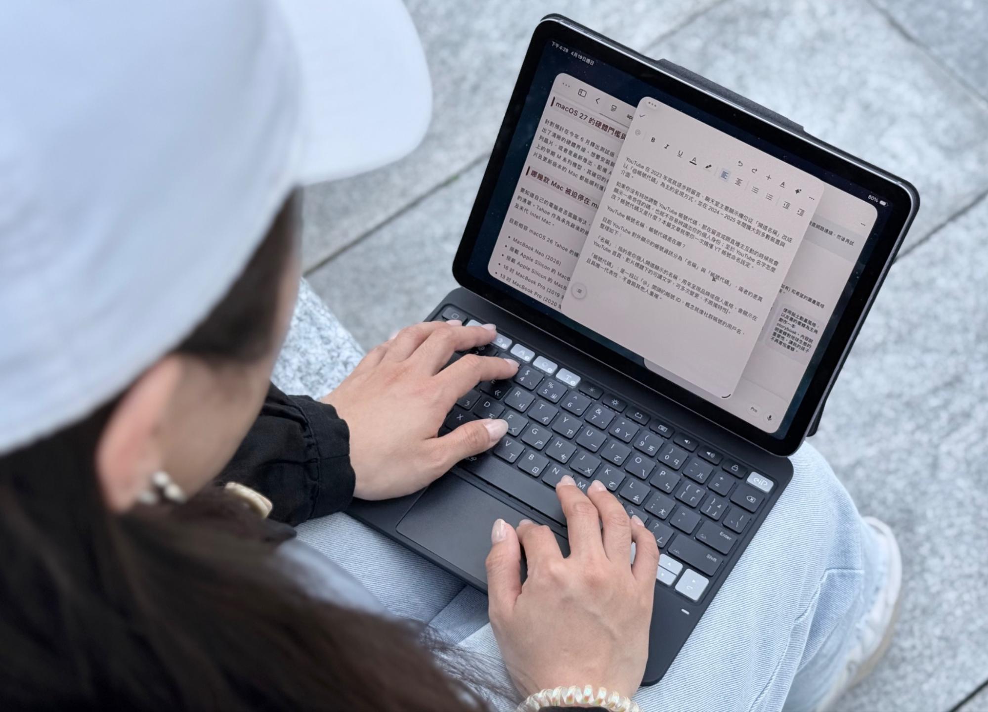 蘋果仁 Facebook ad: 打算用 iPad 辦公,但覺得原廠巧控鍵盤價格太高嗎?可以參考看看這款 eip Hyperkeys 懸浮 iPad…