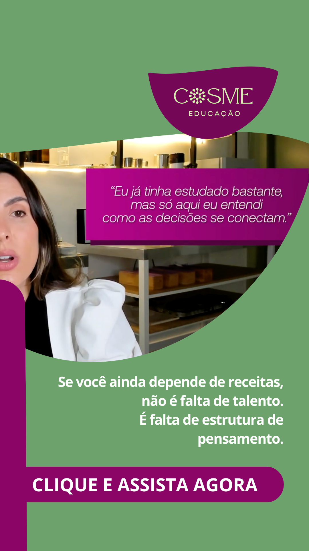 Cosme Educação Facebook ad: Você sabe executar fórmulas. Mas já aprendeu a decidir…