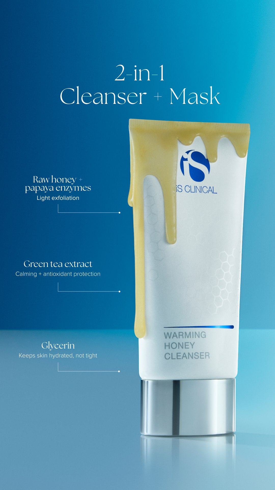 iS CLINICAL Facebook ad: Honey Warming Cleanser