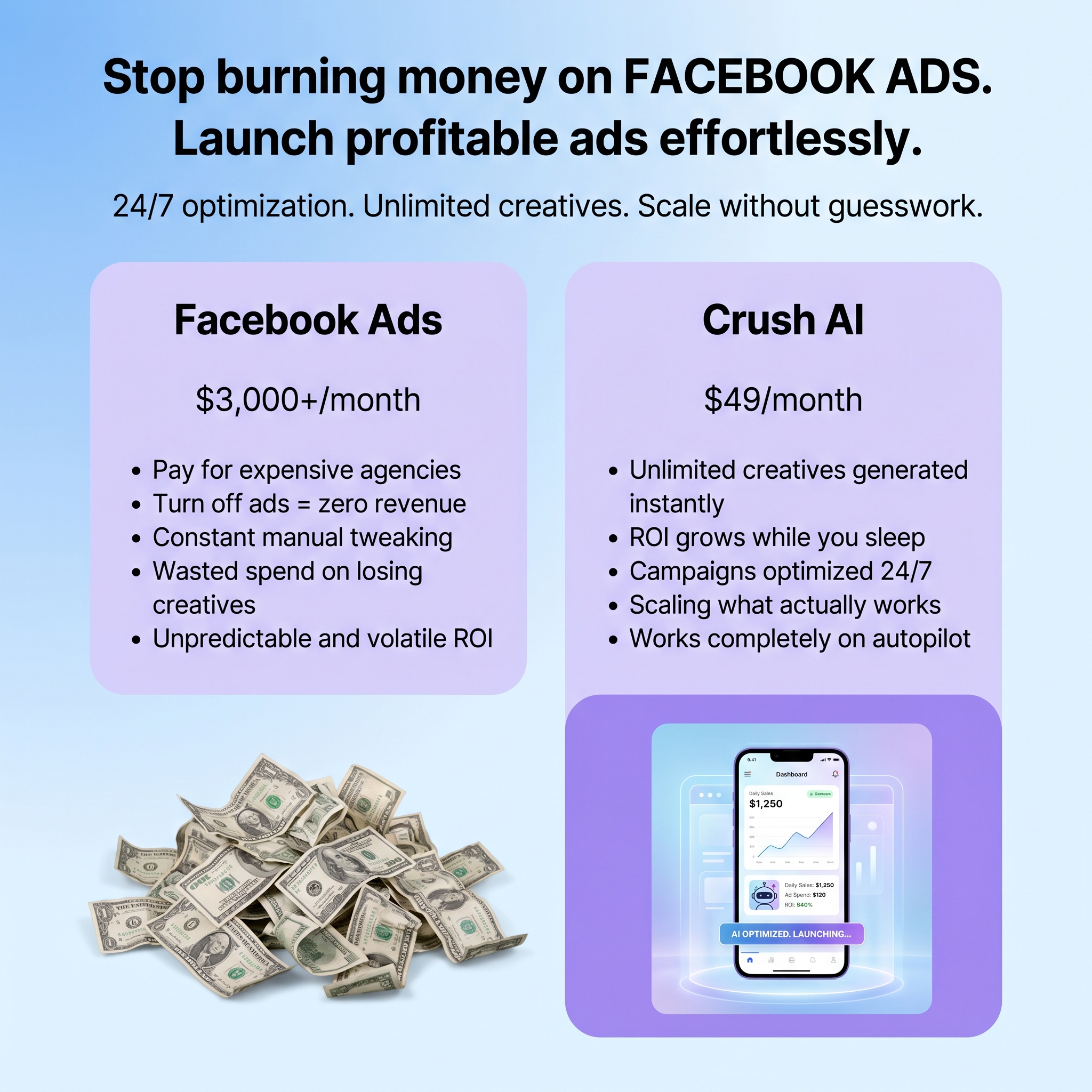 trycrush.ai Facebook ad