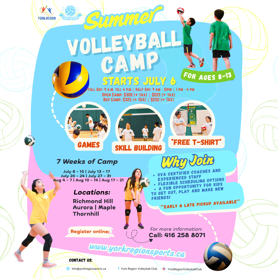 York Region Volleyball Club Facebook ad from Apr 10, 2026