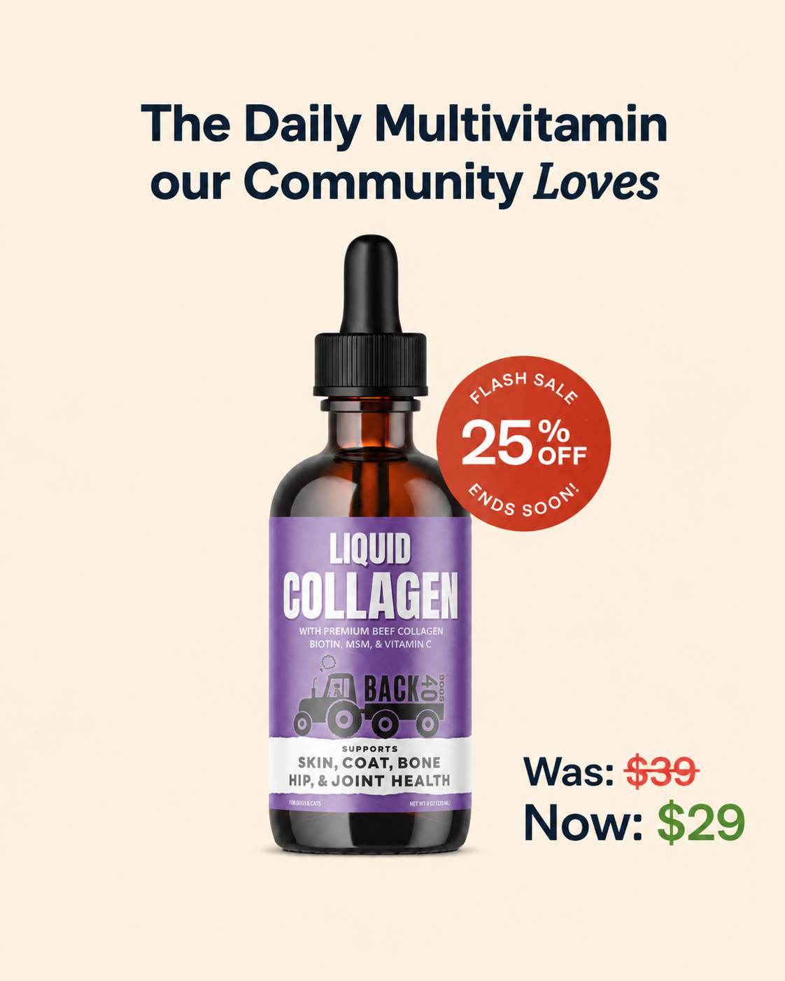 Back 40 Dogs Facebook ad: Your Dog Has Nutrition Gaps.