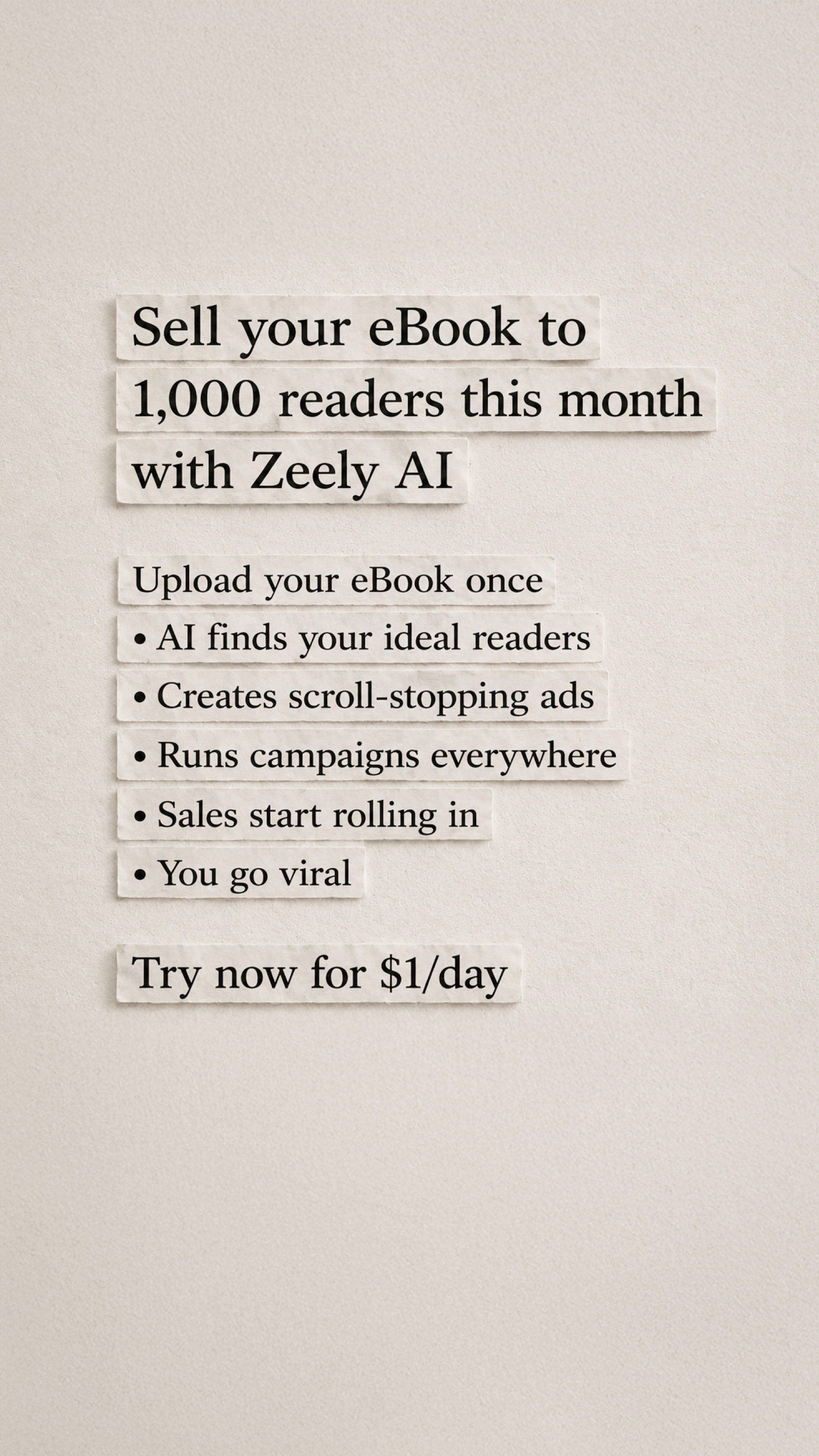 Zeely Facebook ad