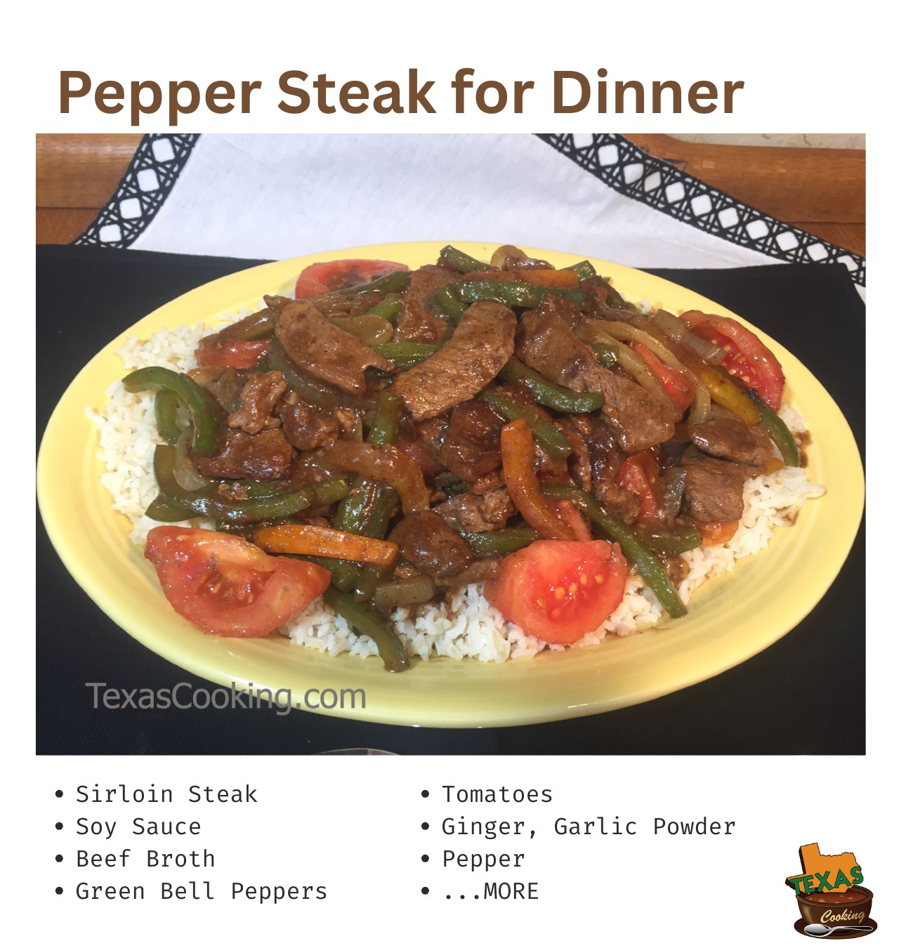 Texas Cooking Facebook ad: What's for dinner?