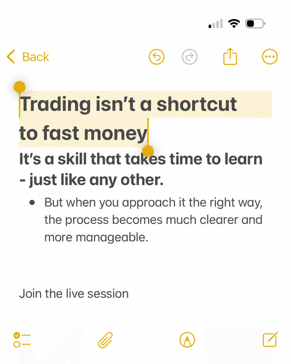 Tori Trades Facebook ad