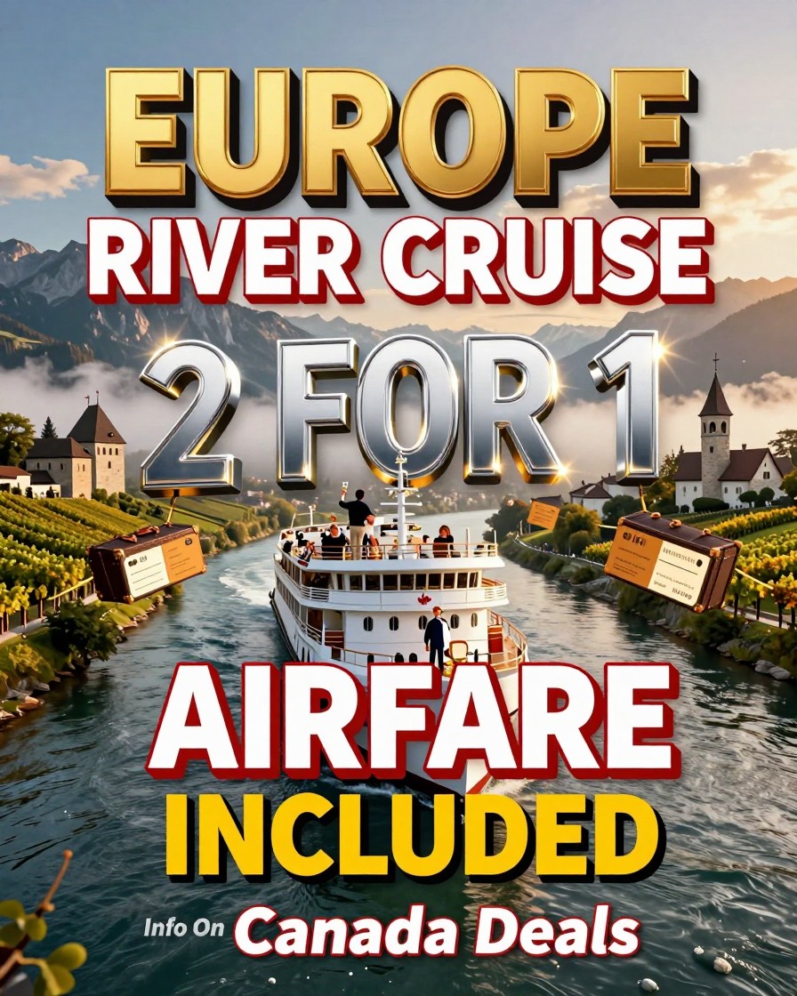 Loom & Lens Facebook ad: Flight Centre Canada Europe River Cruise Deals Overview