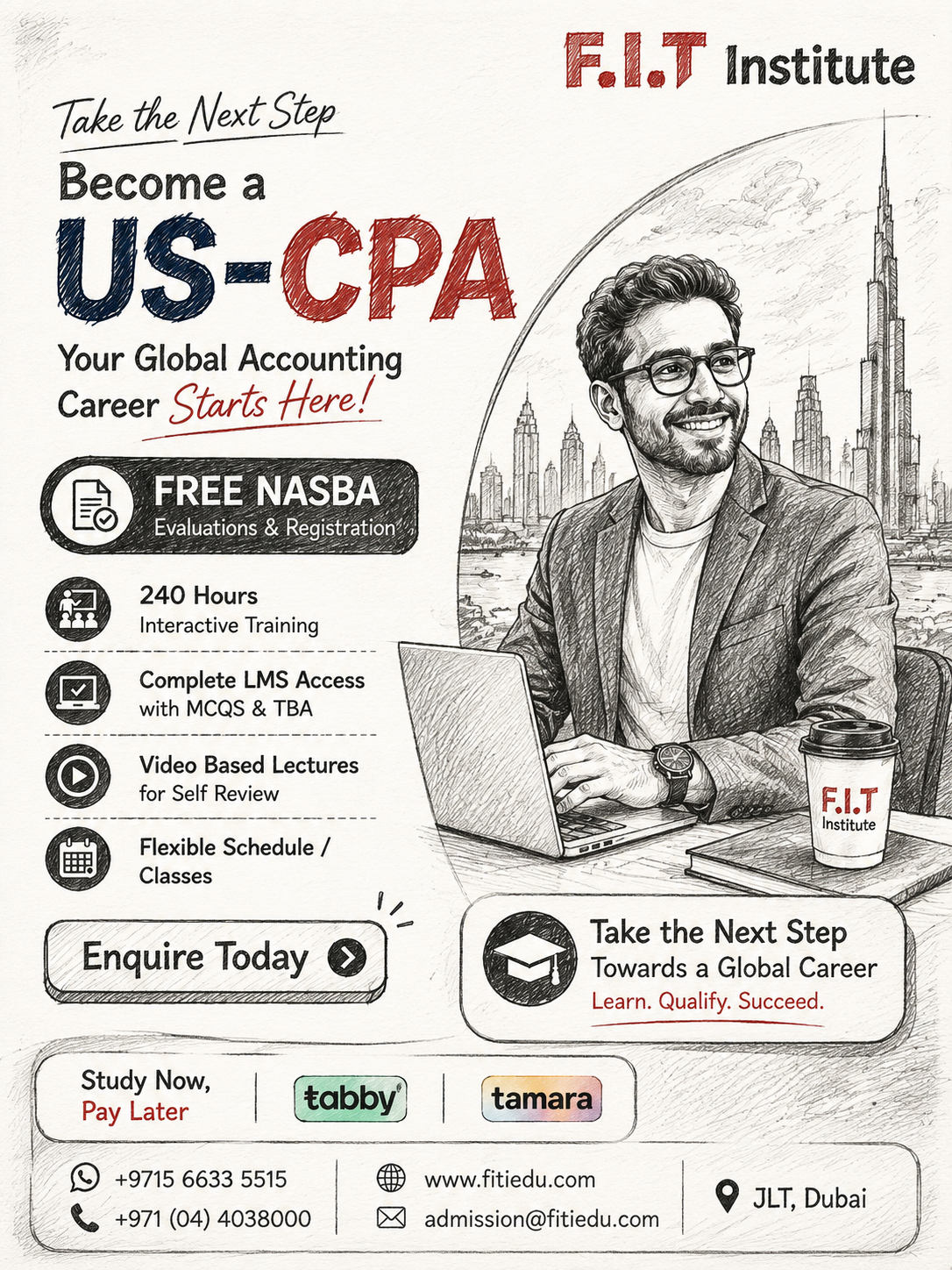 FITinstitute Facebook ad: Free NASBA Evaluation & Registration