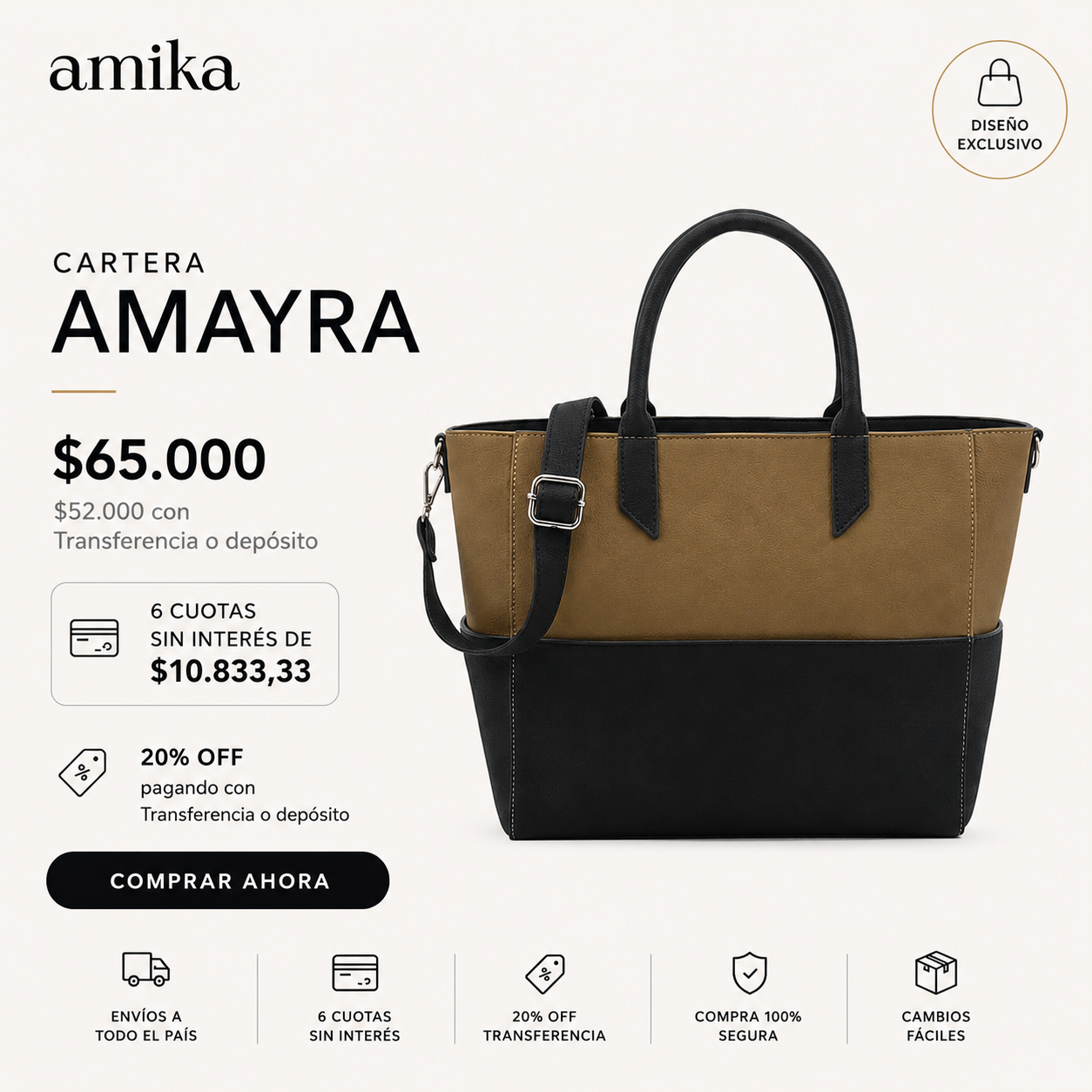 Mundo Amika Facebook ad: 6 cuotas sin interés