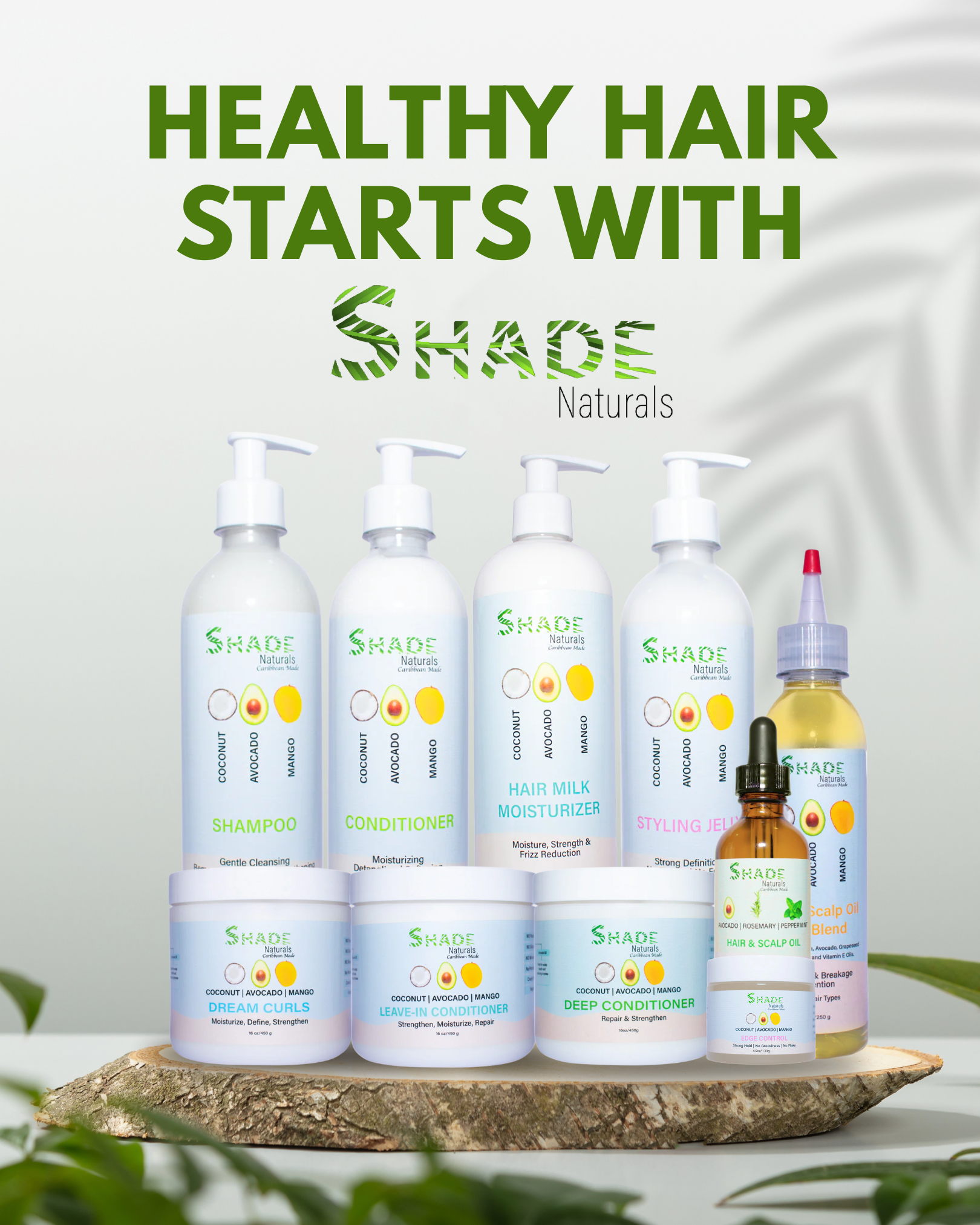 SHADE Naturals Facebook ad: Premium Hair Care for Every Hair Type