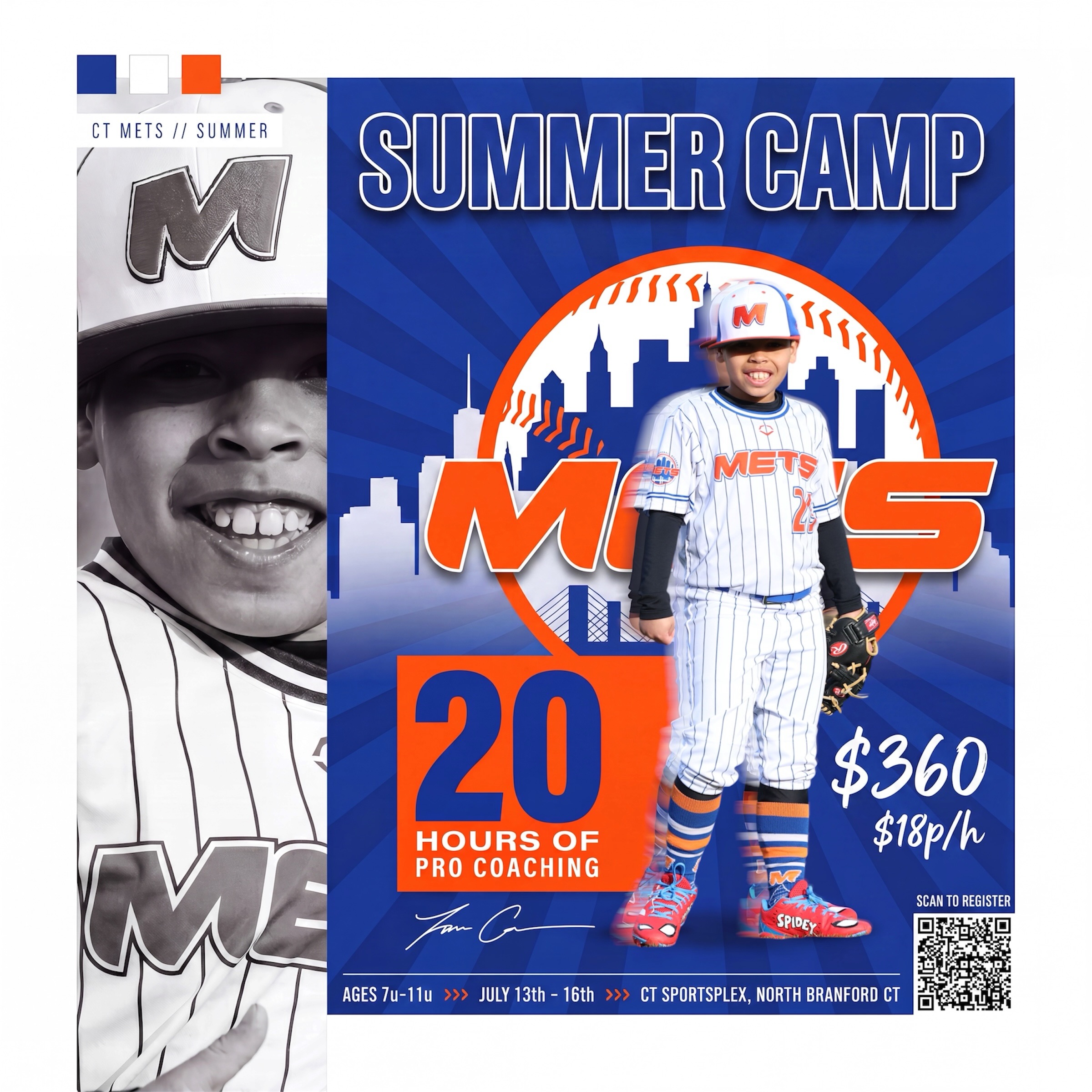 CT Mets Baseball Academy Facebook ad: LeagueApps Member Portal