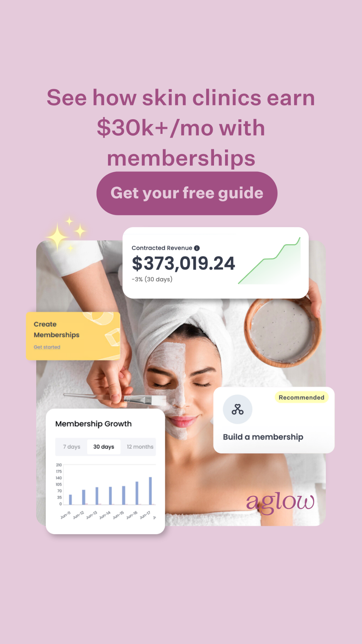 Aglow - The Beauty Membership Platform Facebook ad