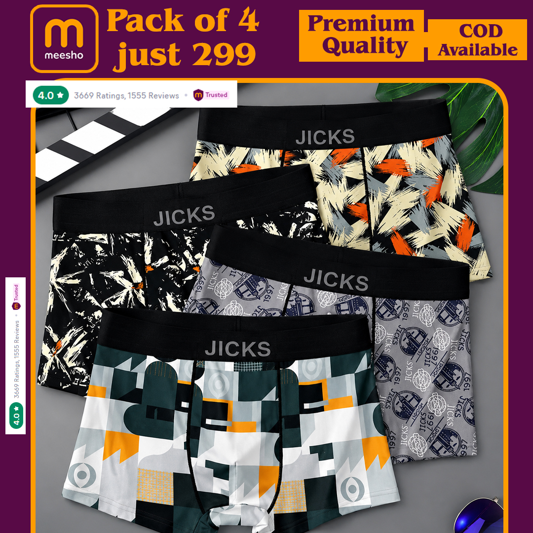 Shanaya Fashion Facebook ad: Pack of 4 Men's Boxers, Only ₹299