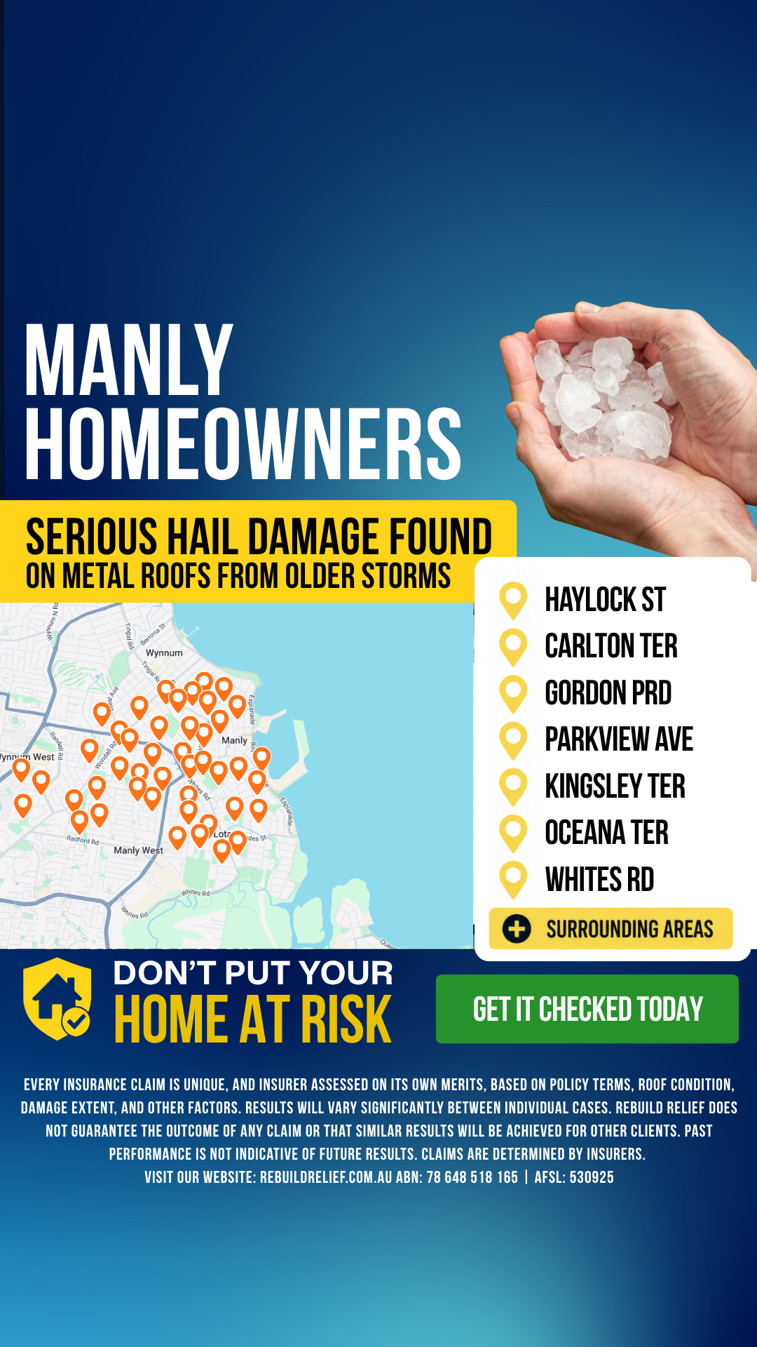 Rebuild Relief Facebook ad