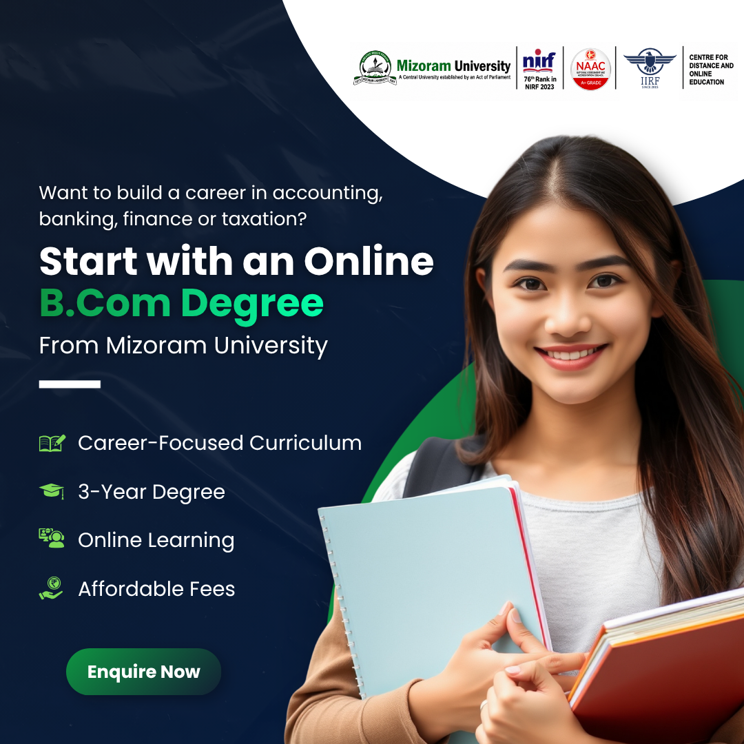 Mizoram University Online Facebook ad