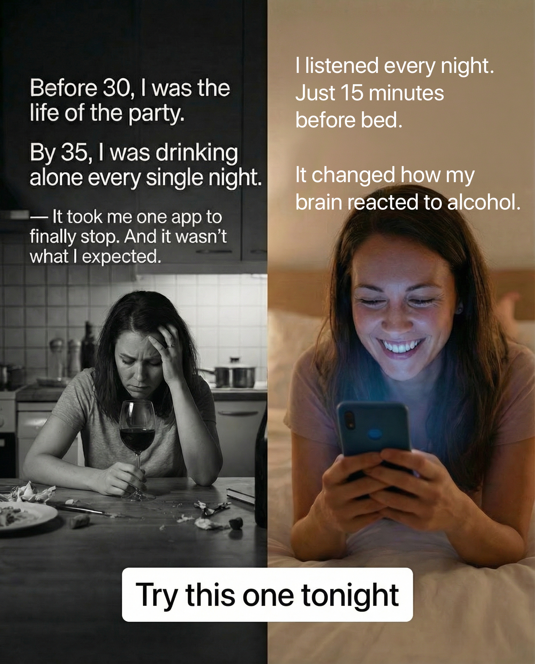 Hypnosis to Stop Drinking Facebook ad