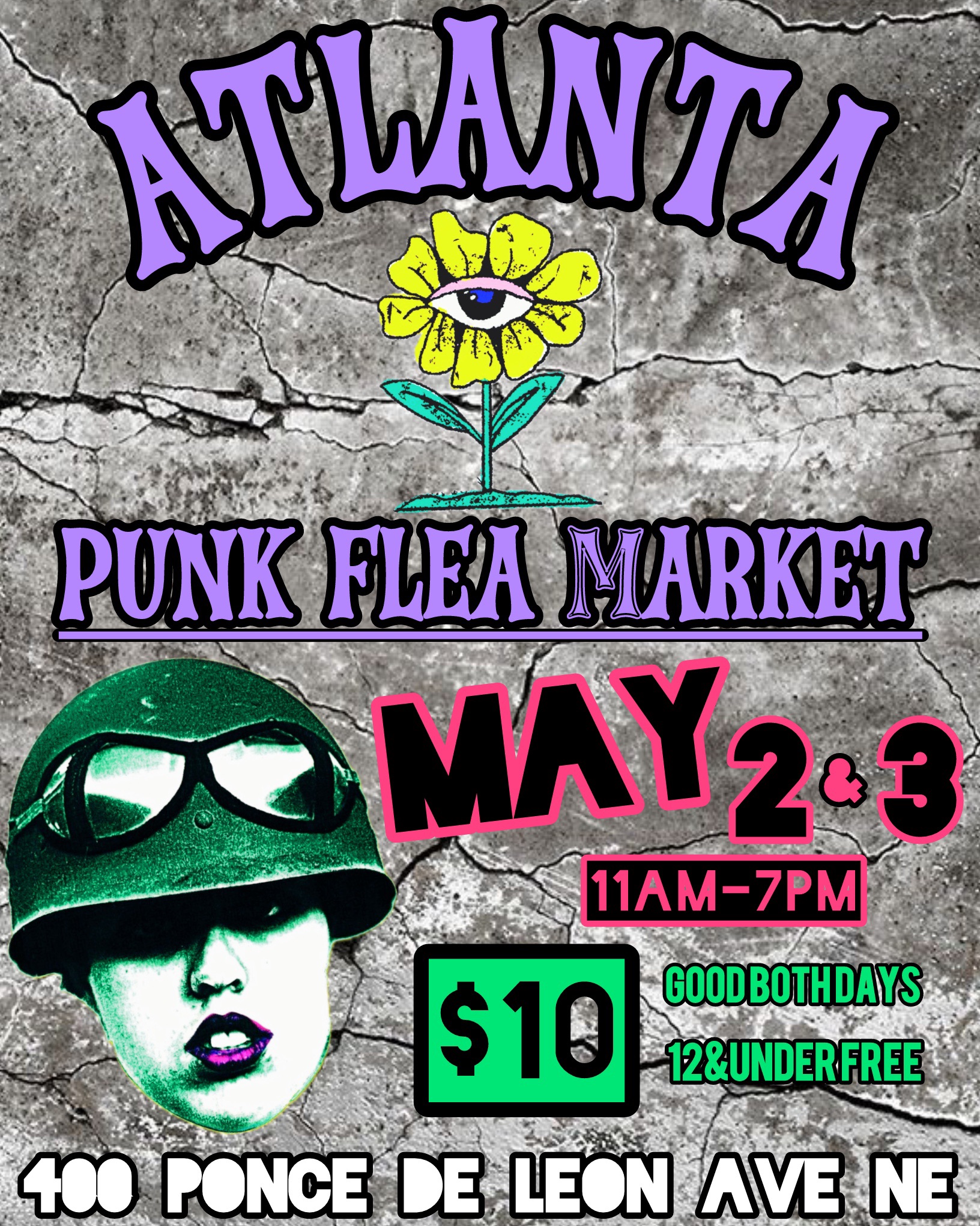 SE Punk Flea Market Facebook ad: ATLANTA PUNK FLEA MARKET