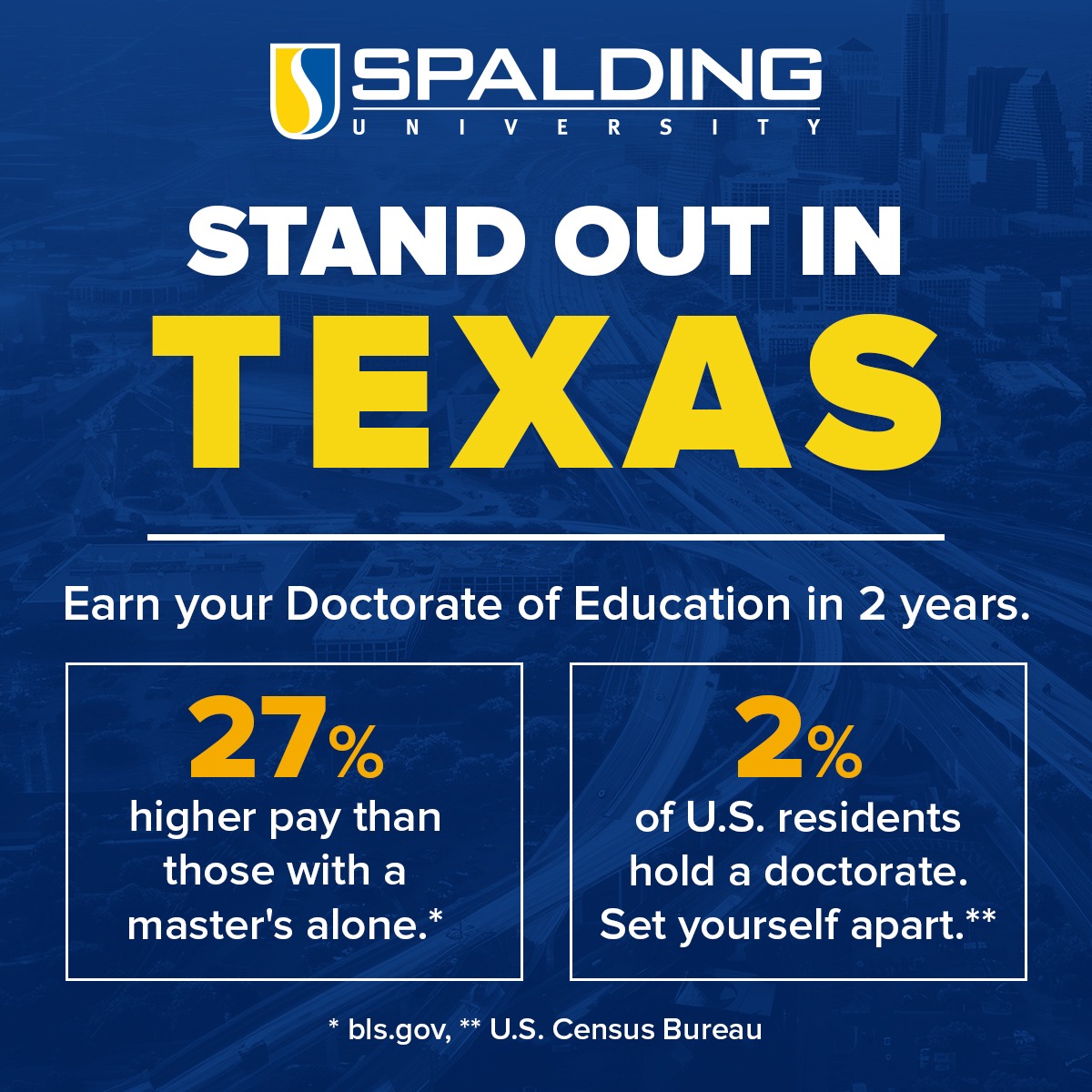 Spalding University Facebook ad
