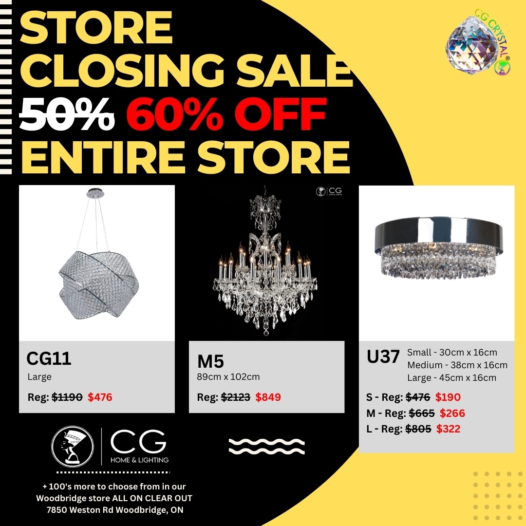 CG Home & Lighting Co. Facebook ad: CG Home & Lighting STORE CLOSING SALE!