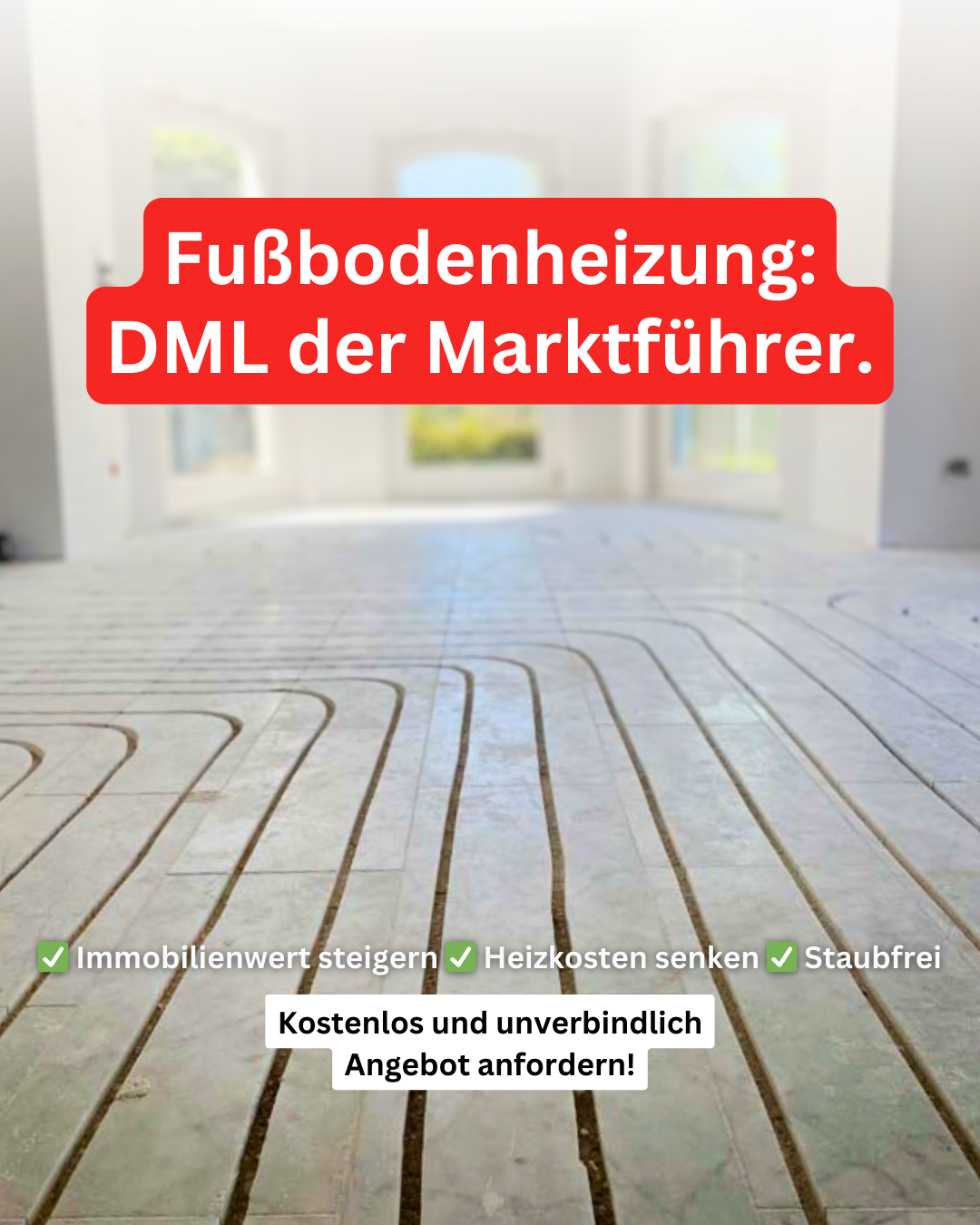 DML Fußbodenheizung - Nachträglich fräsen Facebook ad