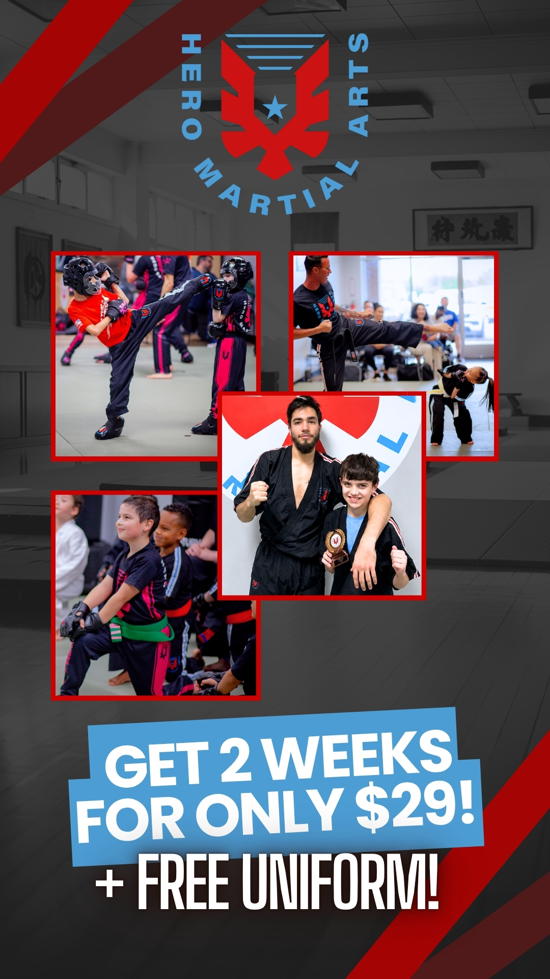 Hero Martial Arts Clarksville, TN Facebook ad